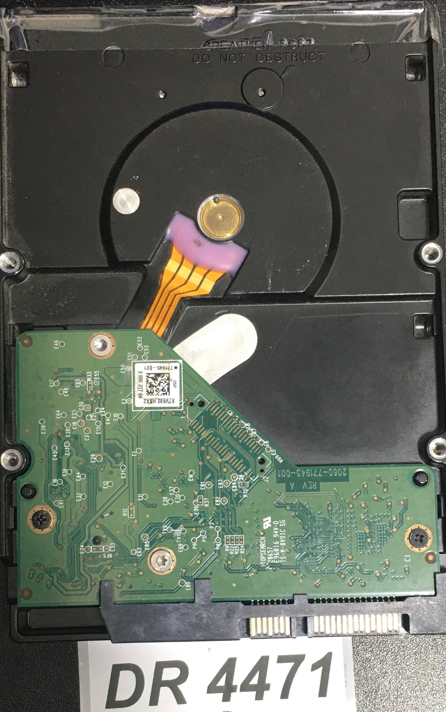 WD4PURX-64GVNYO  Serial:WCC4E3ZS47SY   4000GB 3.5  PCB: 2060-771945--002 REV A