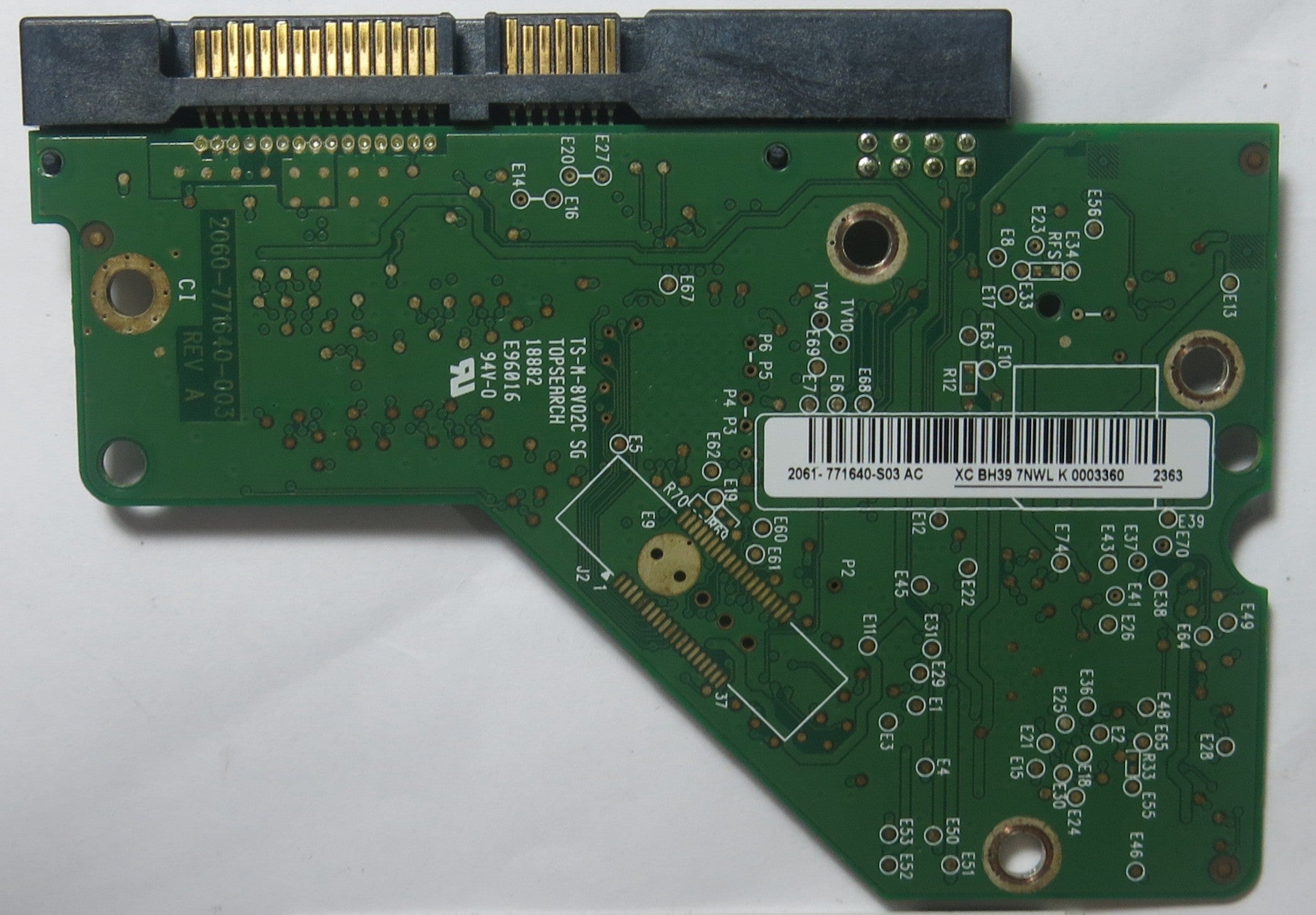 WD5000AAKX-001CA0 DCM DANNHT2AHB 2060-771640-003 REV A PCB