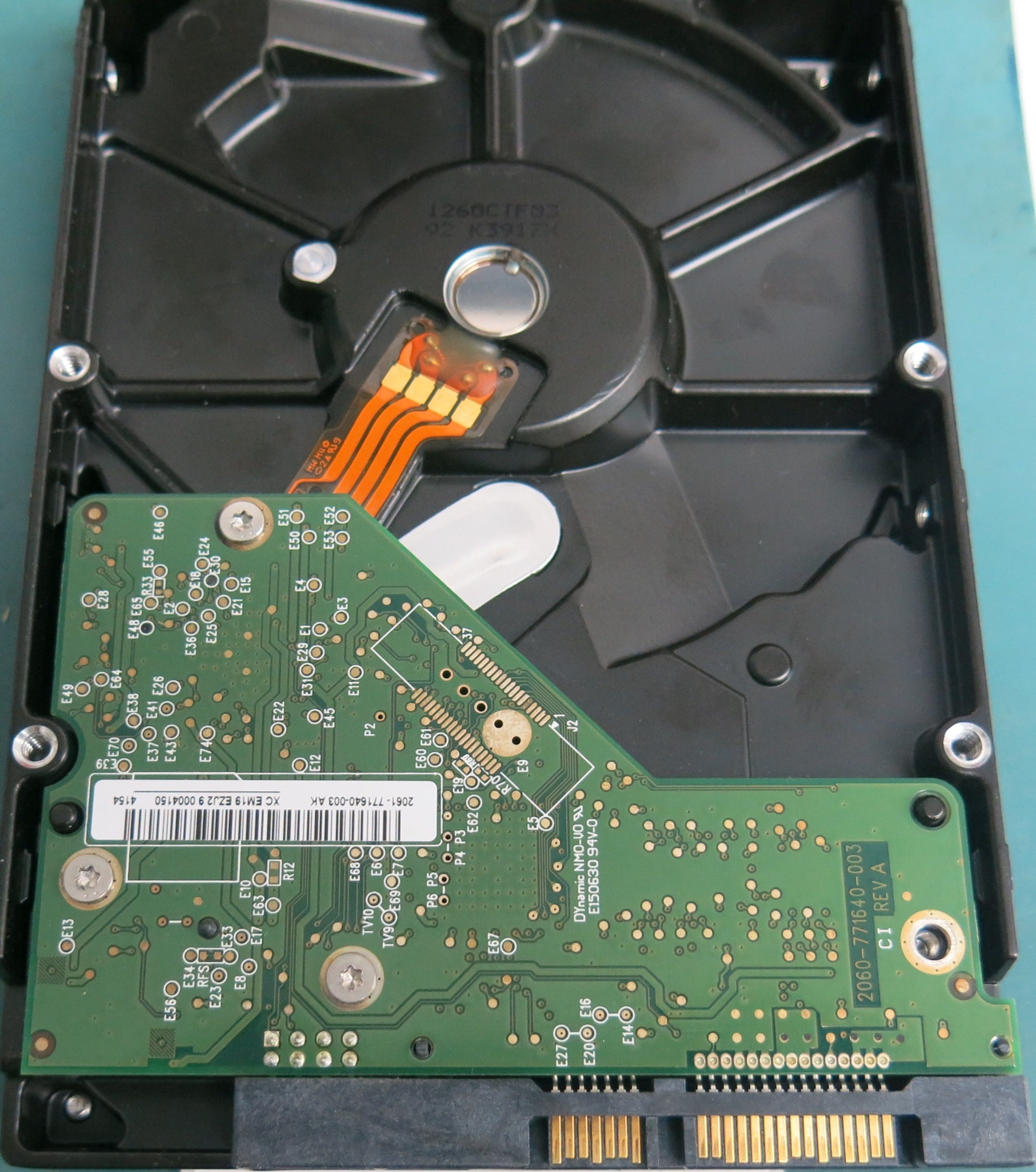 WD5000AAKX-22ERMA0, DGRRNHTJMHB, 500GB 3.5, PCB 2060-771640-003 REV A