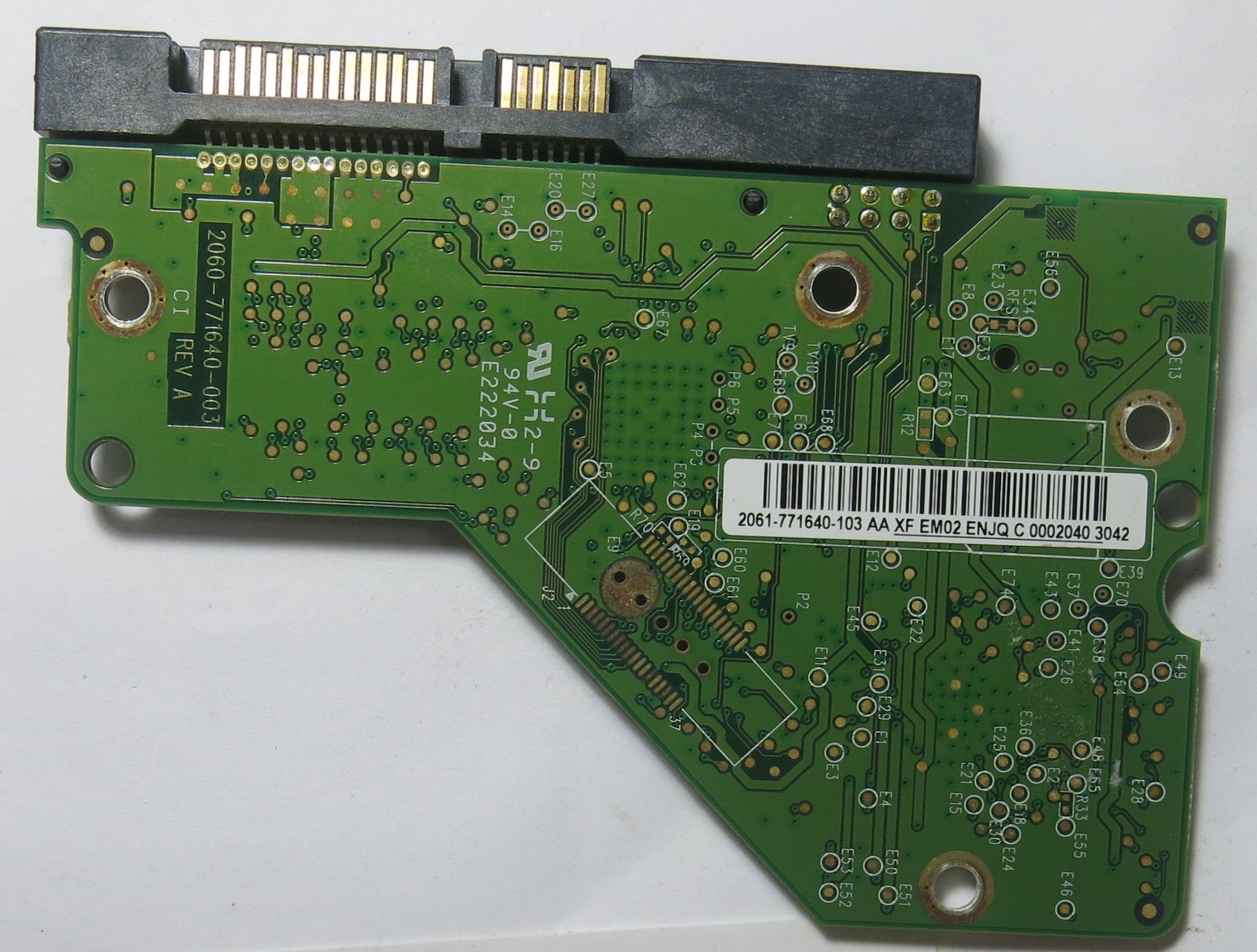 WD5000AAKX-75U6AA0 DCM HHNNHT2AHB 2060-771640-003 REV A PCB