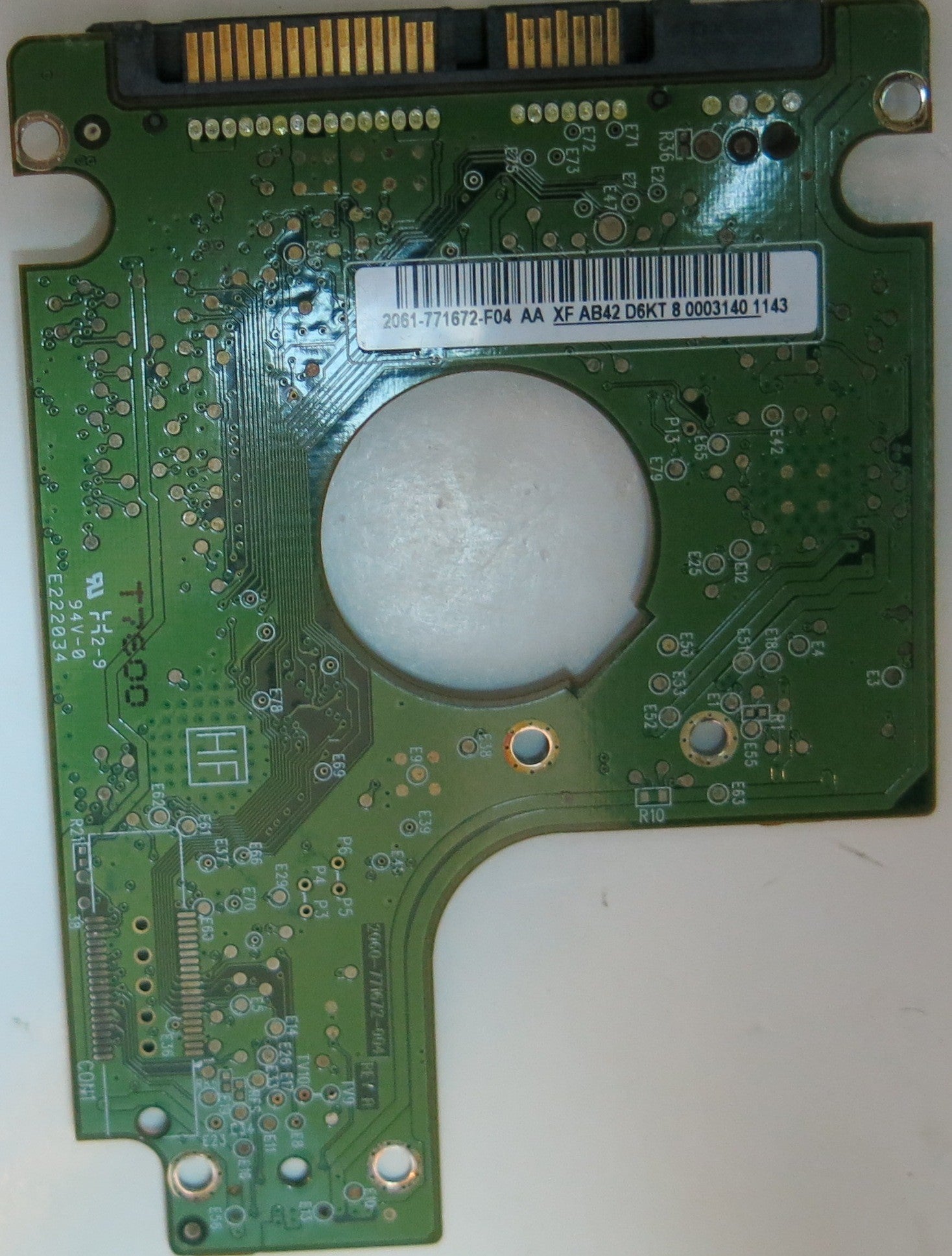WD5000BEVT-00A0RT0, DCM HH0T2HB, 2060-771672-004 REV A PCB