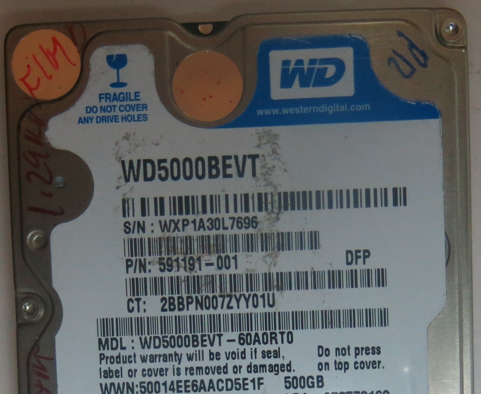 WD5000BEVT-60A0RT0 DCM HACVJHN 2060-771672-004 REV A PCB
