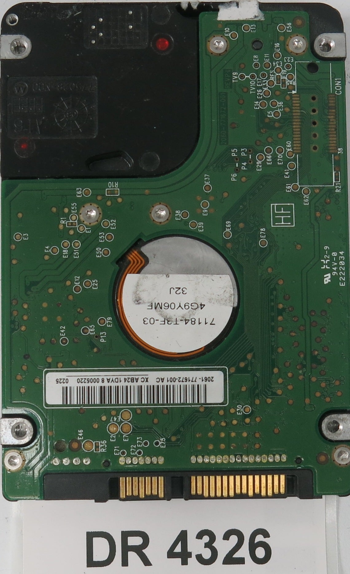 WD5000BEVT-75A0RT0,  DCM: HBCTJBBB,  Serial: WXF0AA9L0384,  500GB 3.5,  PCB 2060-771672-001 REV A