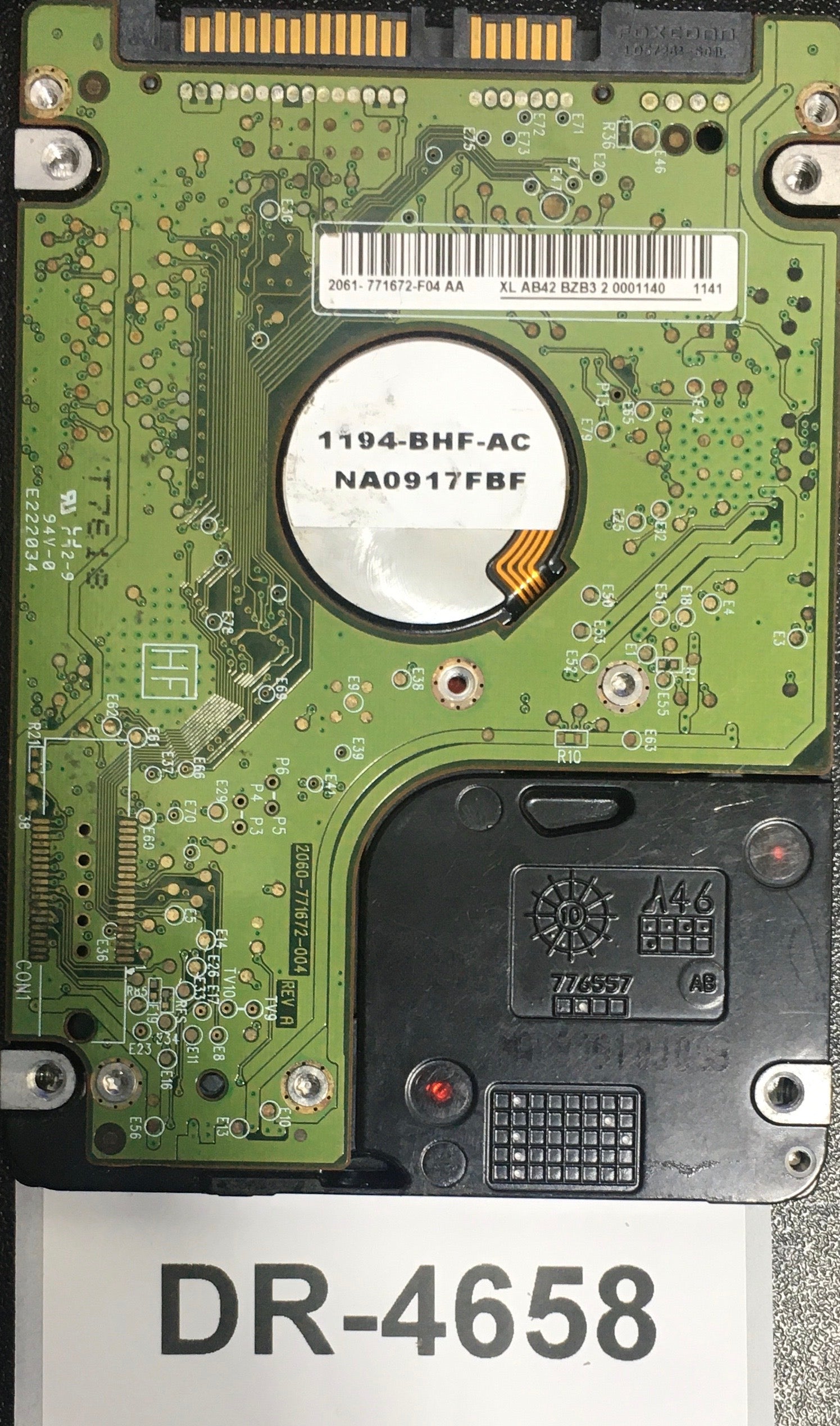WD5000BEVT-75A0RT0,  Serial:   500GB 2.5,  PCB:2060-771672-004- REV A,