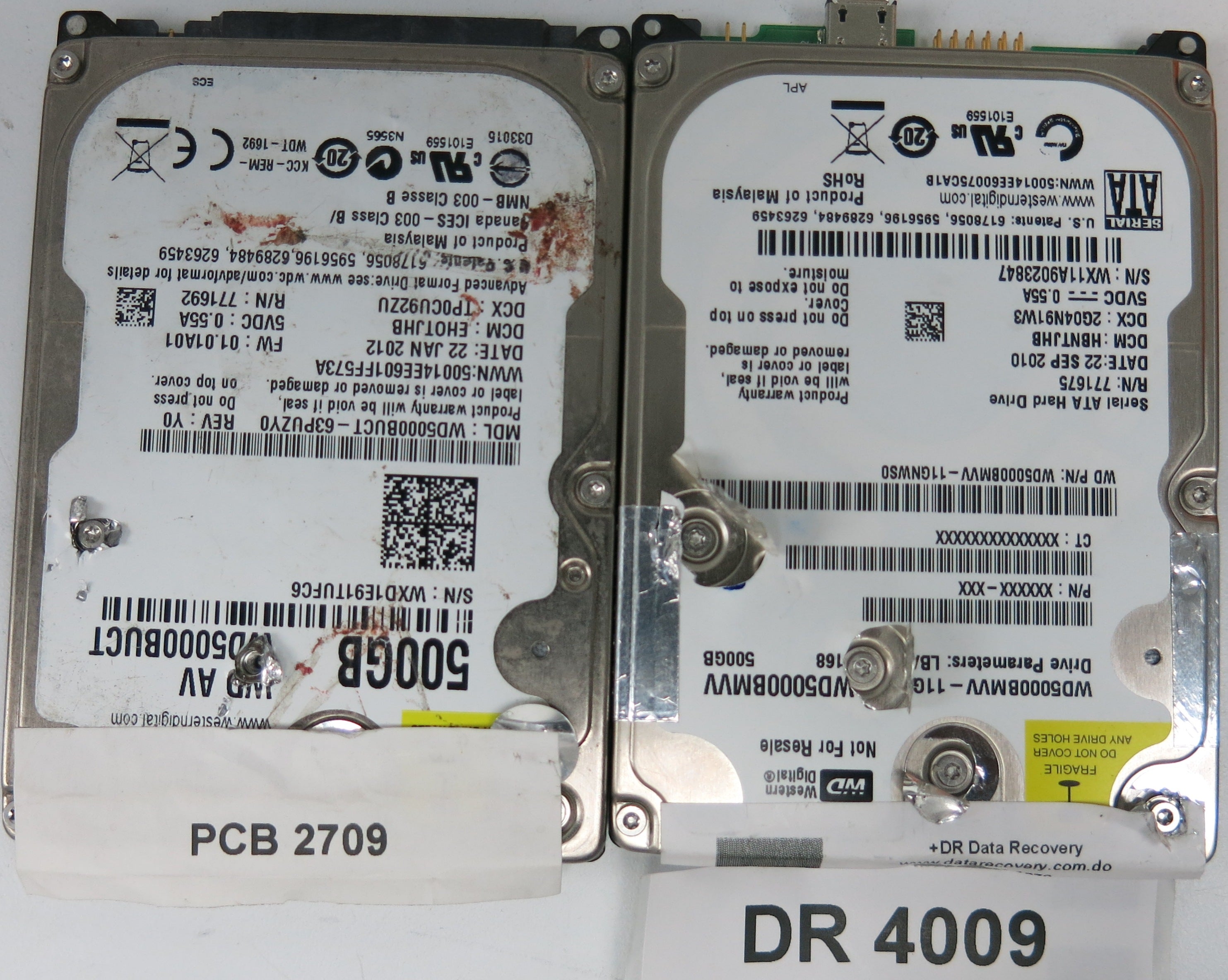 WD5000BMVV-11GNWS0, DCM: WX11A9023847, 500GB 3.5, PCB 2060-701675-004 REV P1