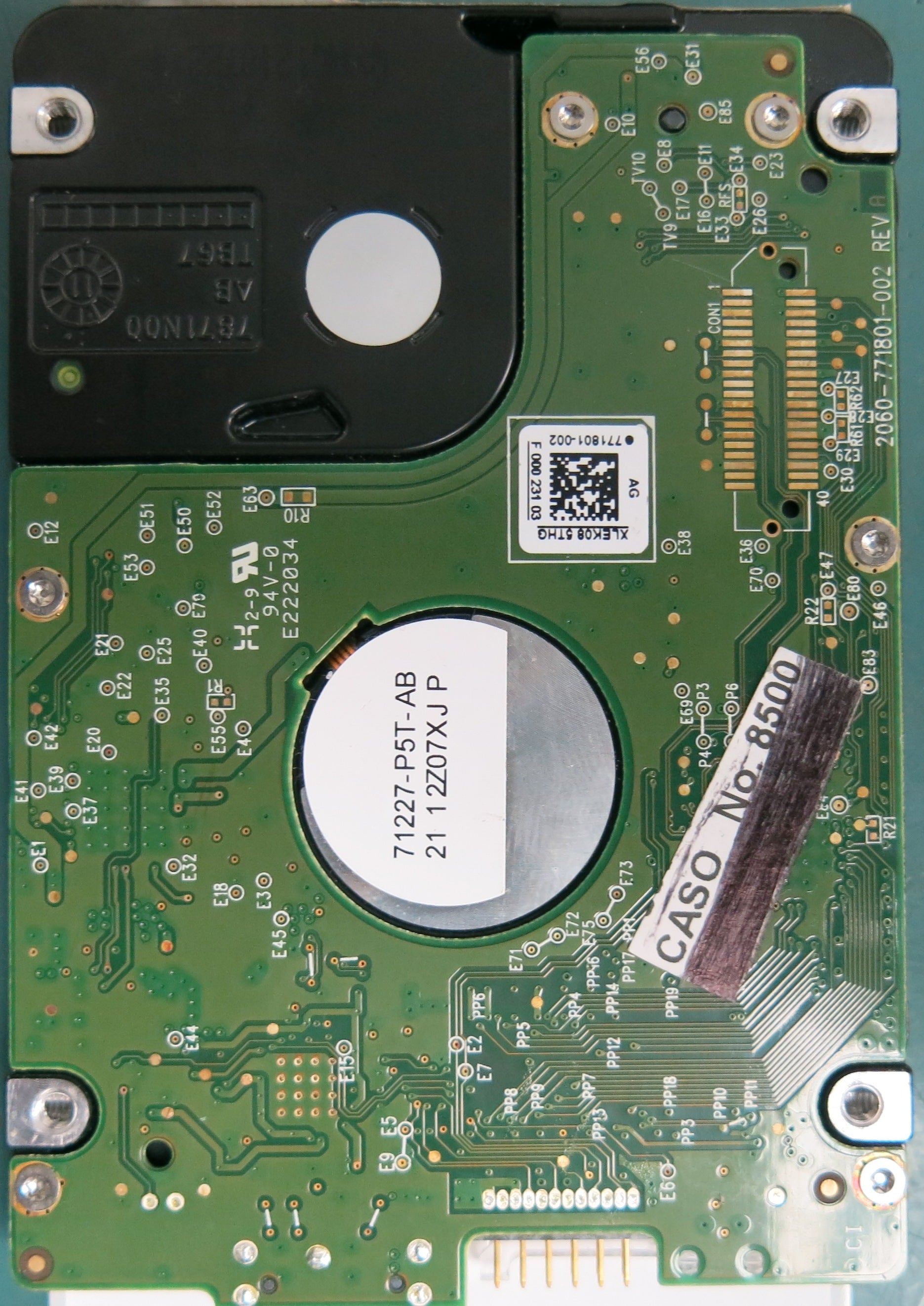 WD5000BMVW-11S5XS0, HC0TJCK, WXC1A92D2891, 500GB 2.5, PCB 2060-771801-002  REV A