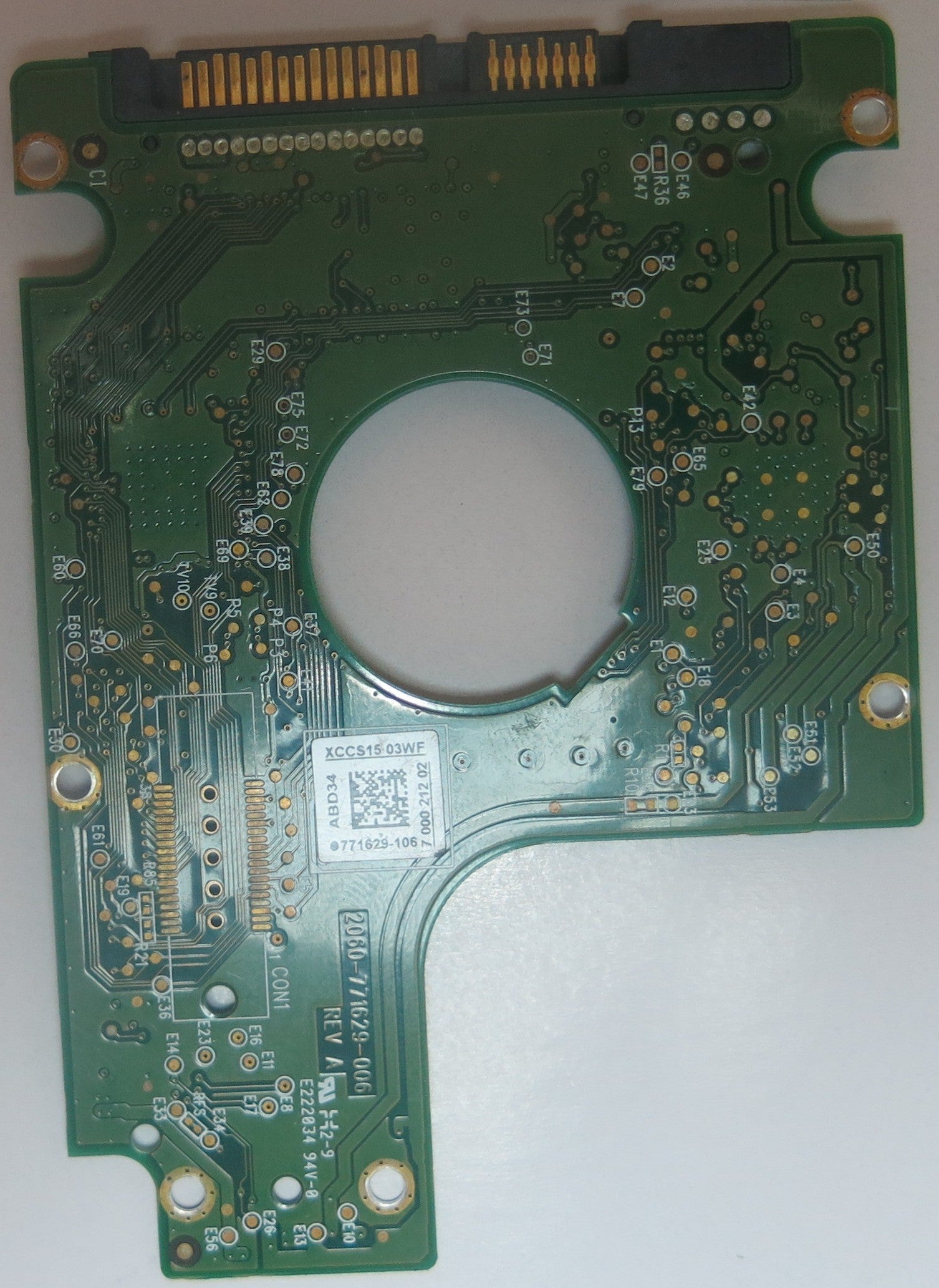 WD5000BPKT-75PK4T0 DCM HACTJAB 2060-771629-006 REV A PCB