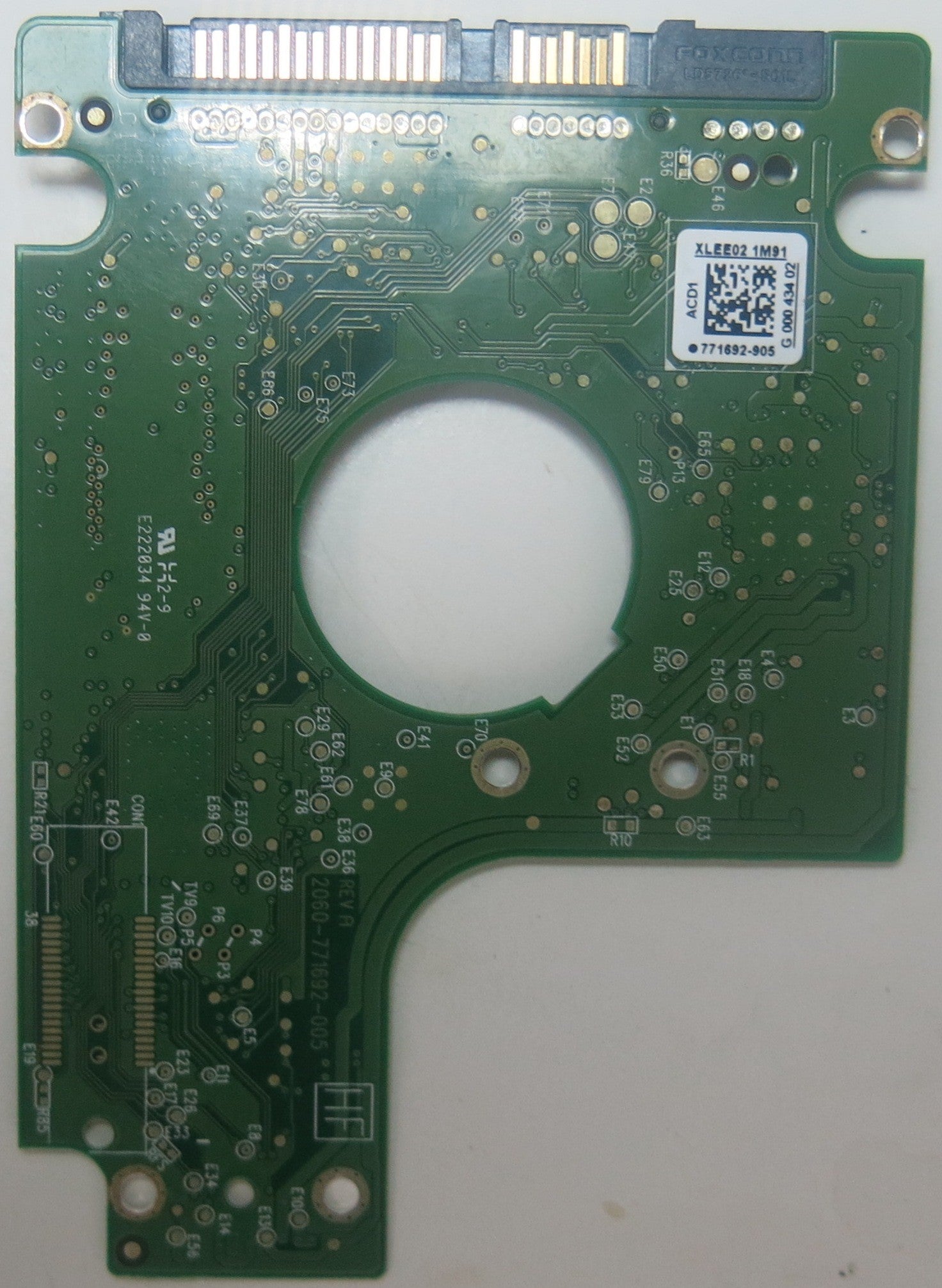 WD5000BUCT-63PUZY0, DCM EAOT2HN, 2060-771692-005 REV A PCB