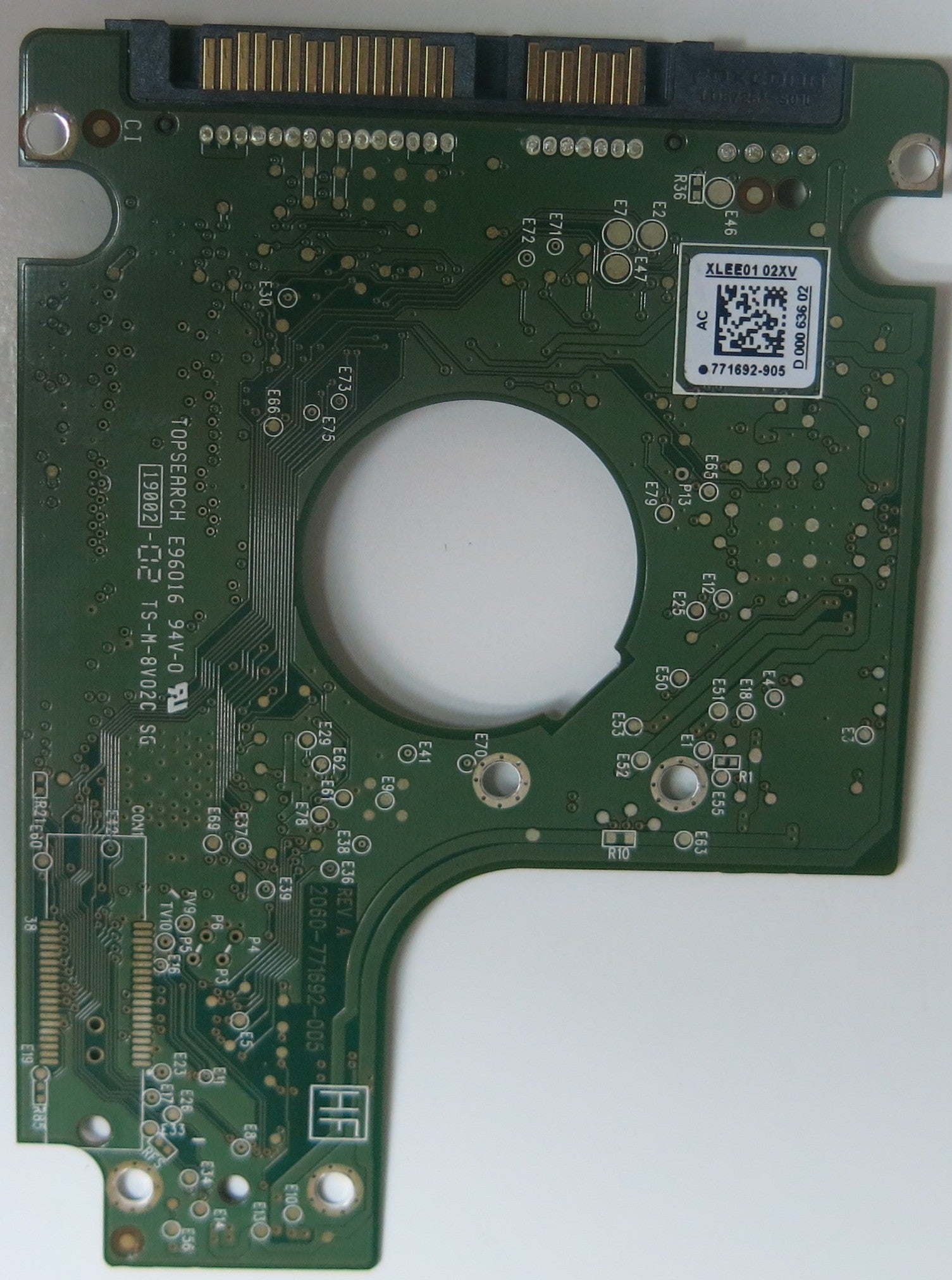 WD5000BUCT-63PUZY0, DCM EH0TJHB, 2060-771692-005 REV A PCB