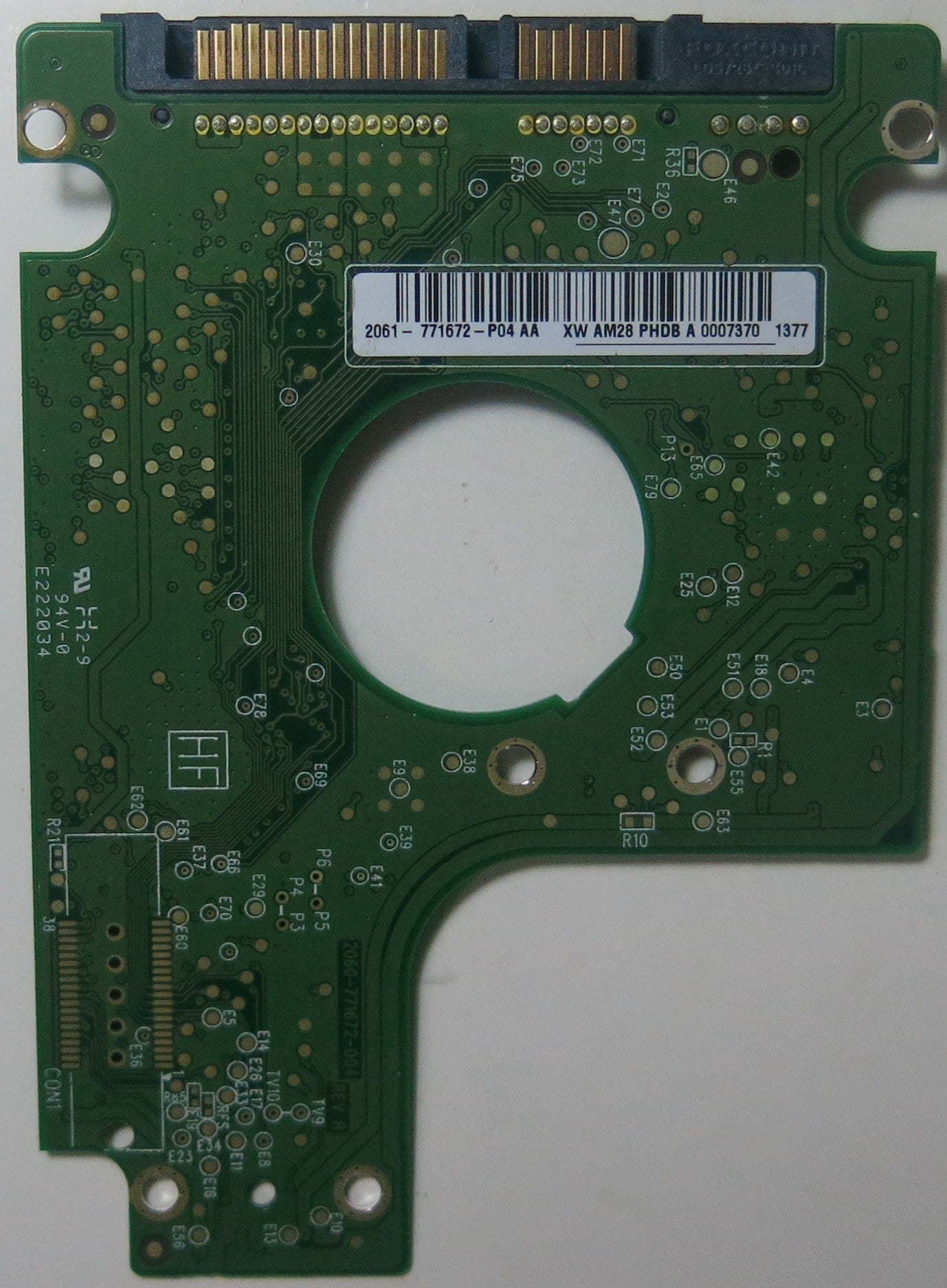 WD5000BUDT-63G8FY0, DCM  DB0TJAB, 2060-771672-004 REV A PCB