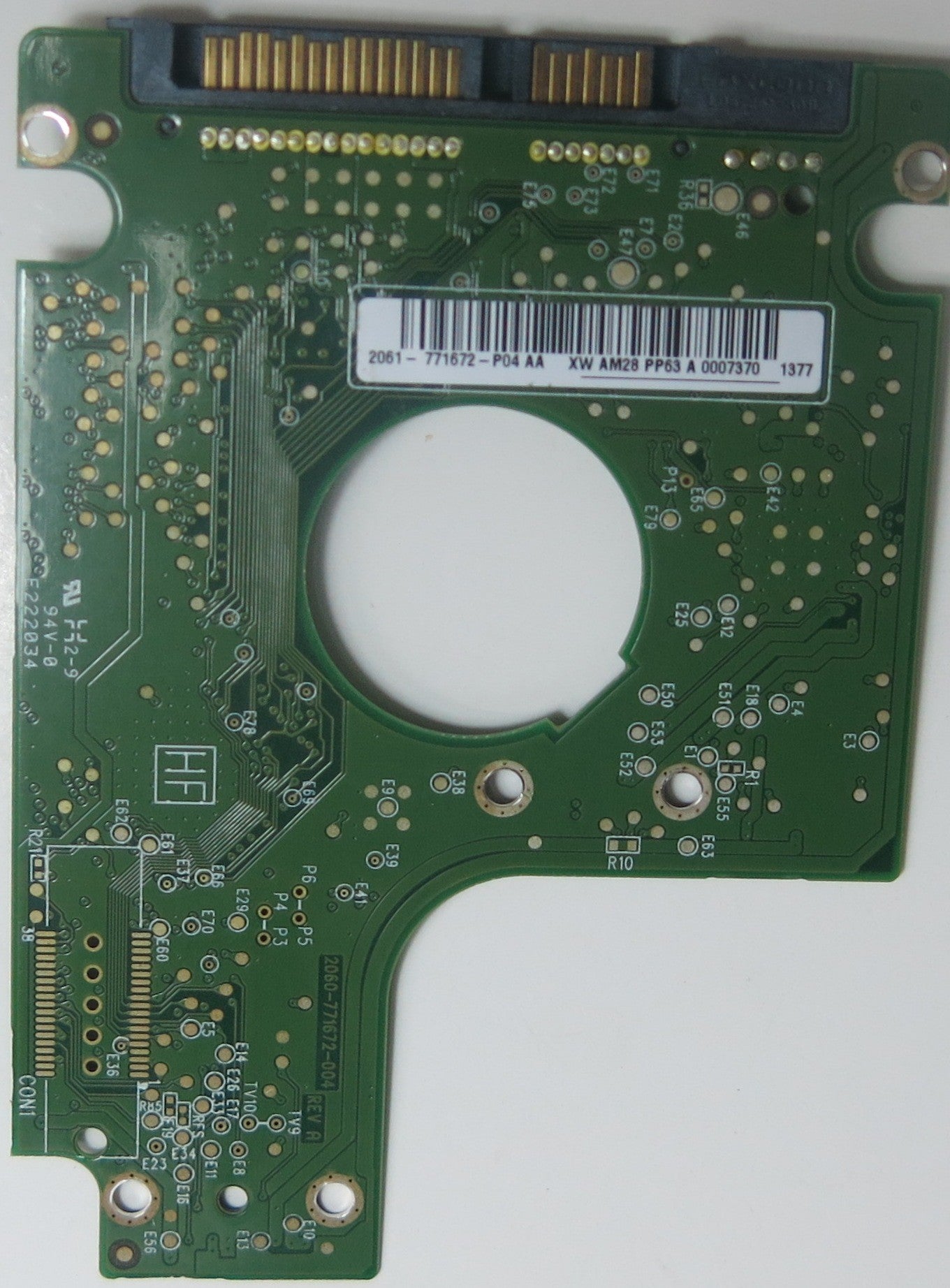 WD5000BUDT-63G8FY0, DCM DBOTJAB, 2060-771672-004 REV A PCB