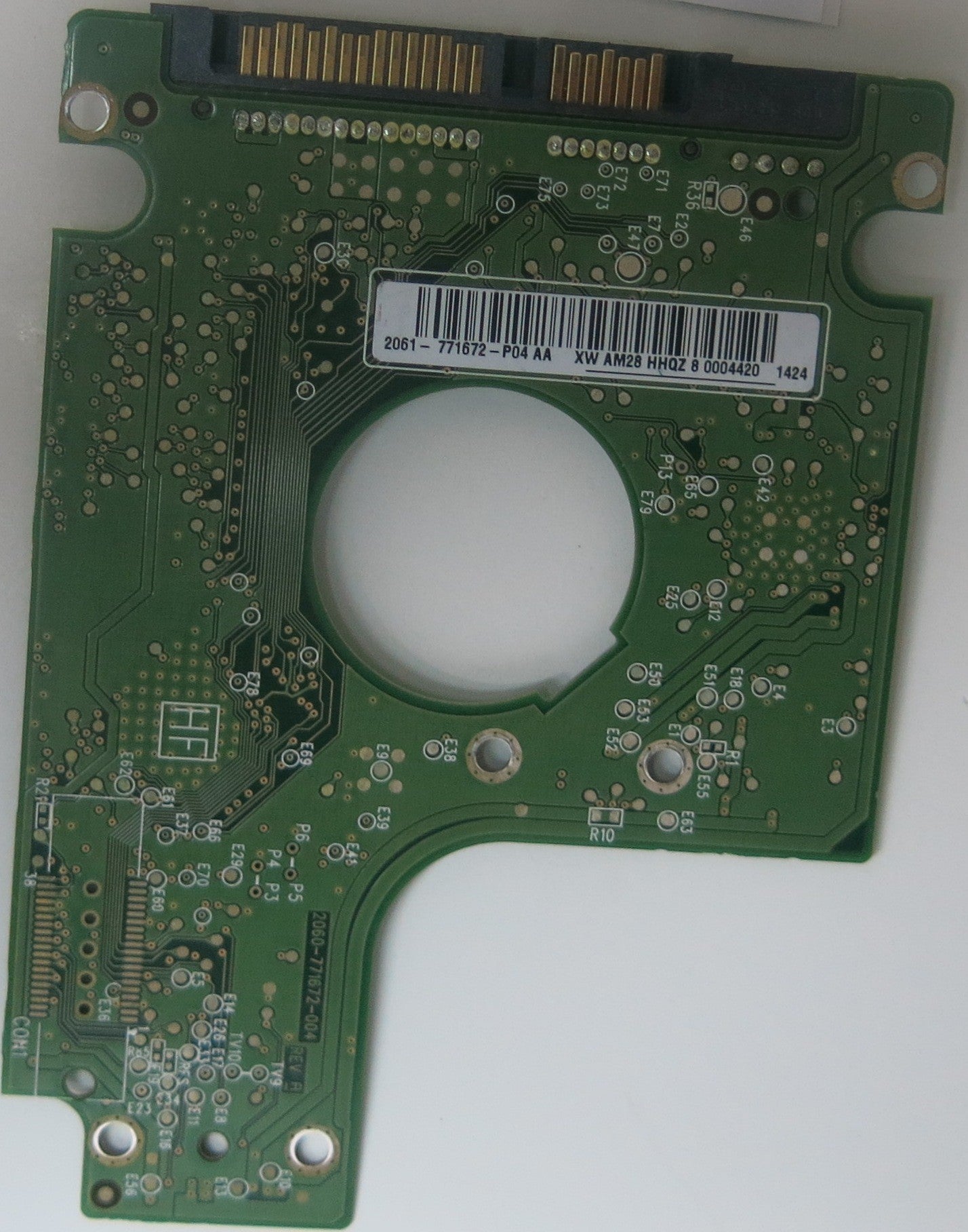 WD5000BUDT-63G8FY0, DCM DBOTJBN, 2060-771672-004 REV A PCB