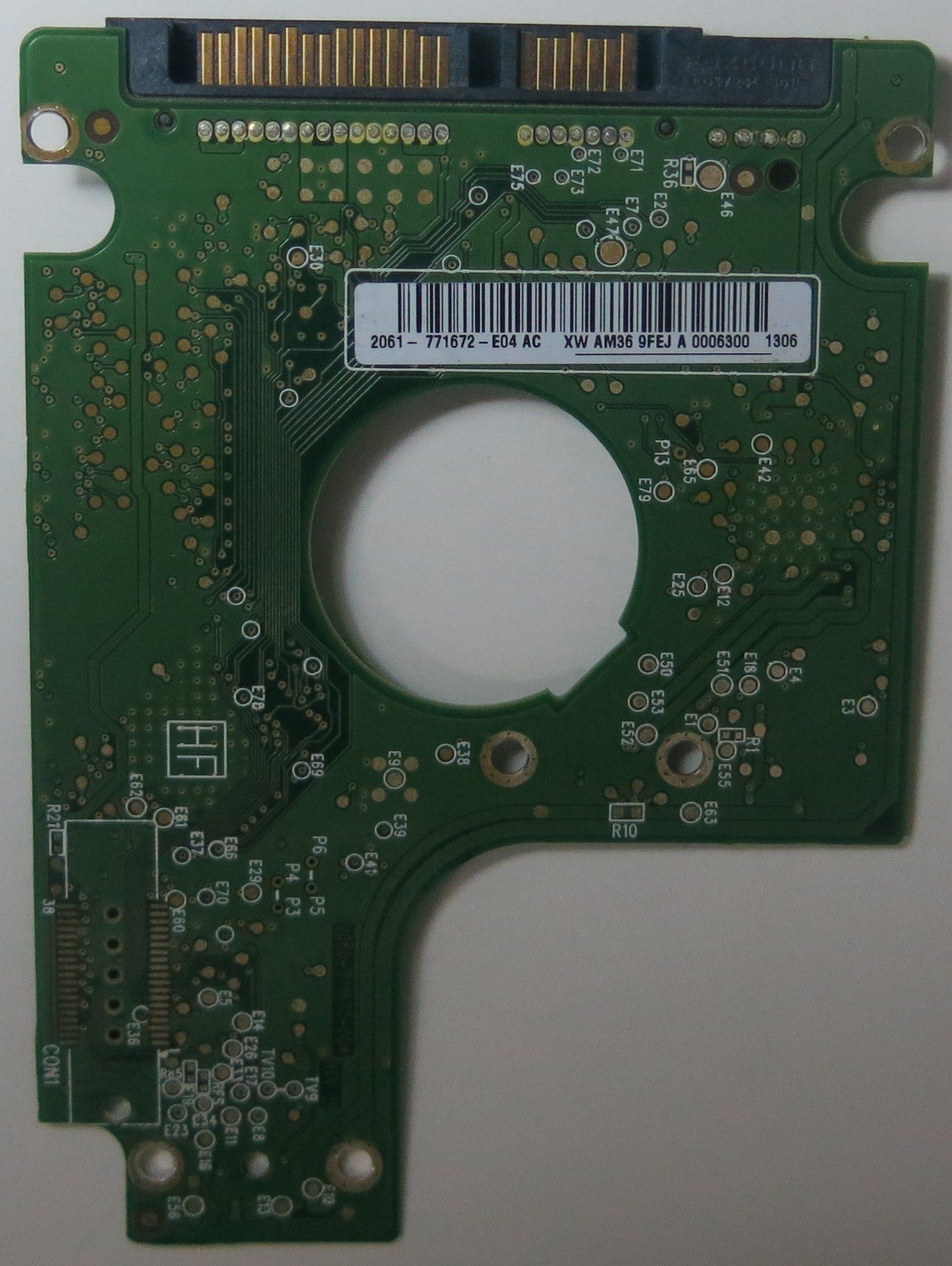 WD5000BUDT-63G8FY0, DCM  DHOT2AN, 2060-771672-004 REV A PCB