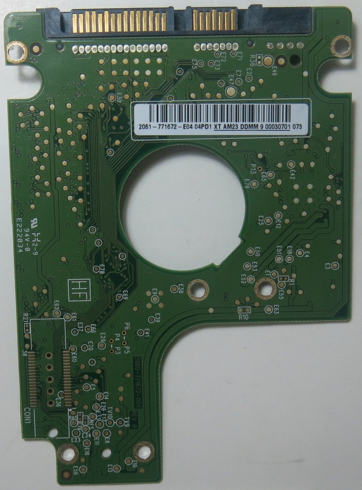 WD5000BUDT-63G8FY0, DCM  EANTJANB, 2060-771672-004 REV A PCB