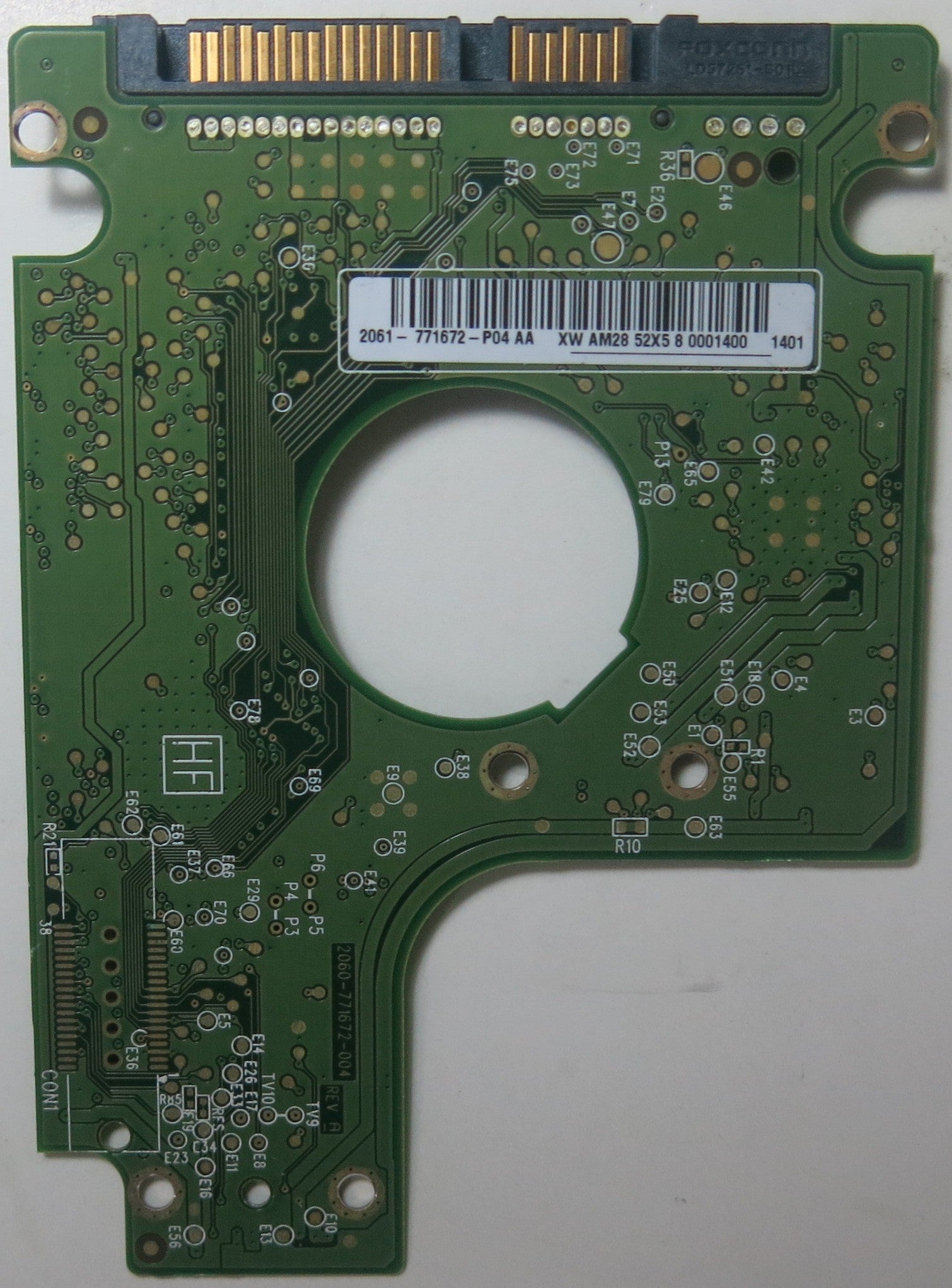 WD5000BUDT-63G8FY0, DCM  HA0TLBB, 2060-771672-004 REV A PCB