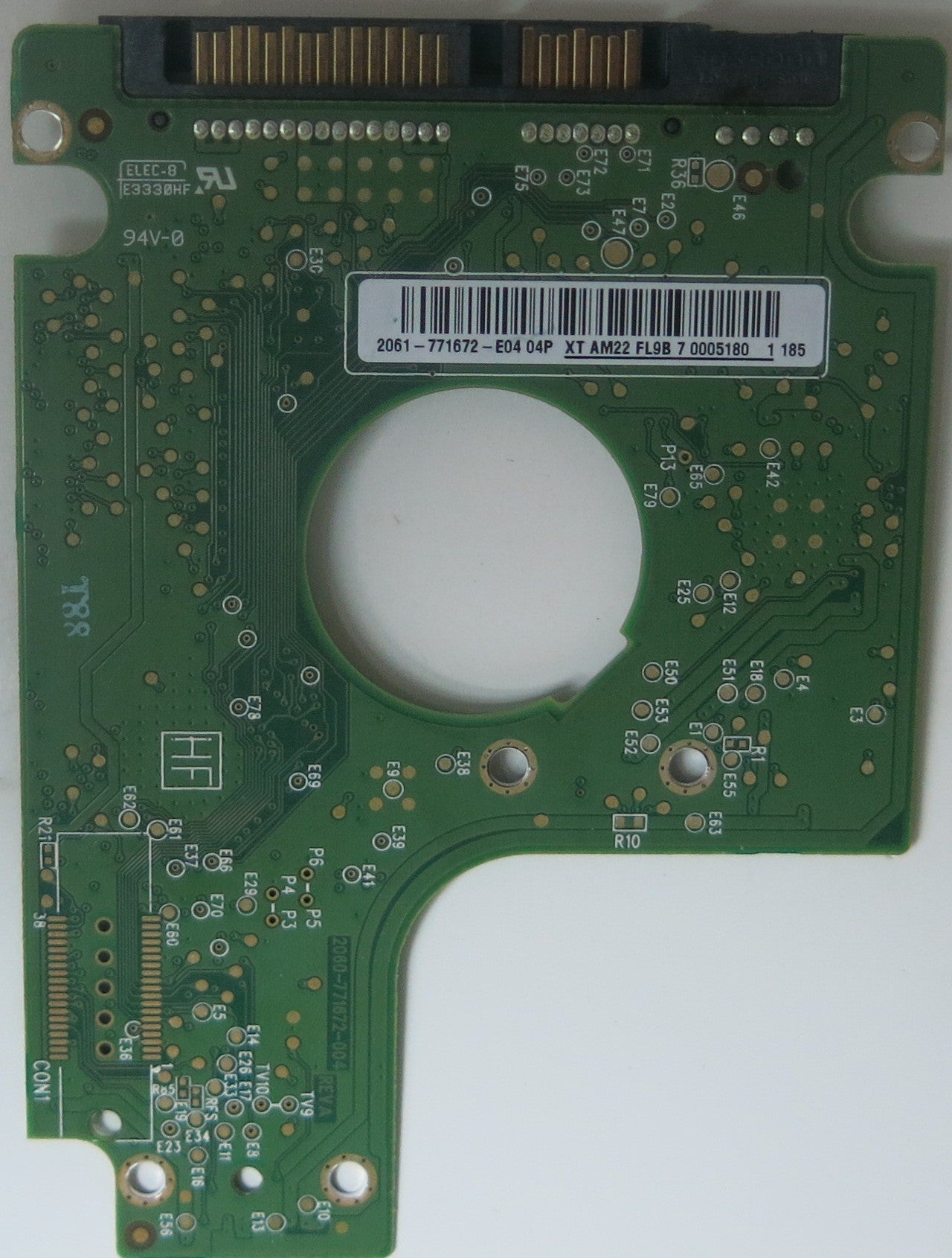 WD5000BUDT-63G8FY0, DCM  HBNTJBNB, 2060-771672-004 REV A PCB
