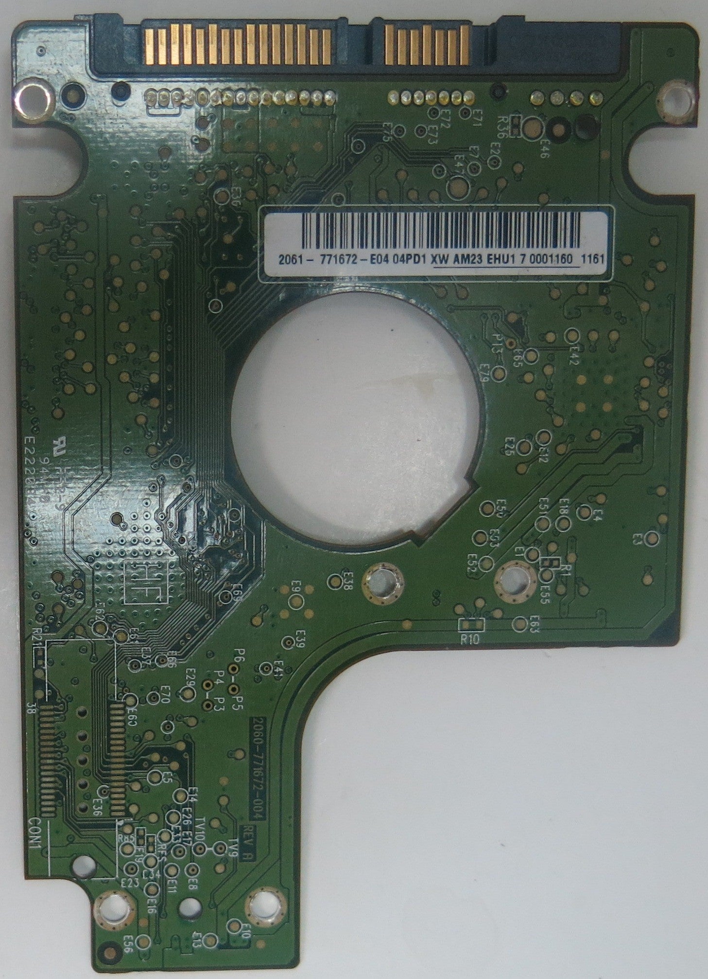 WD5000BUDT-63G8FY0, DCM  HBNTJBNB, 2060-771672-004 REV A PCB