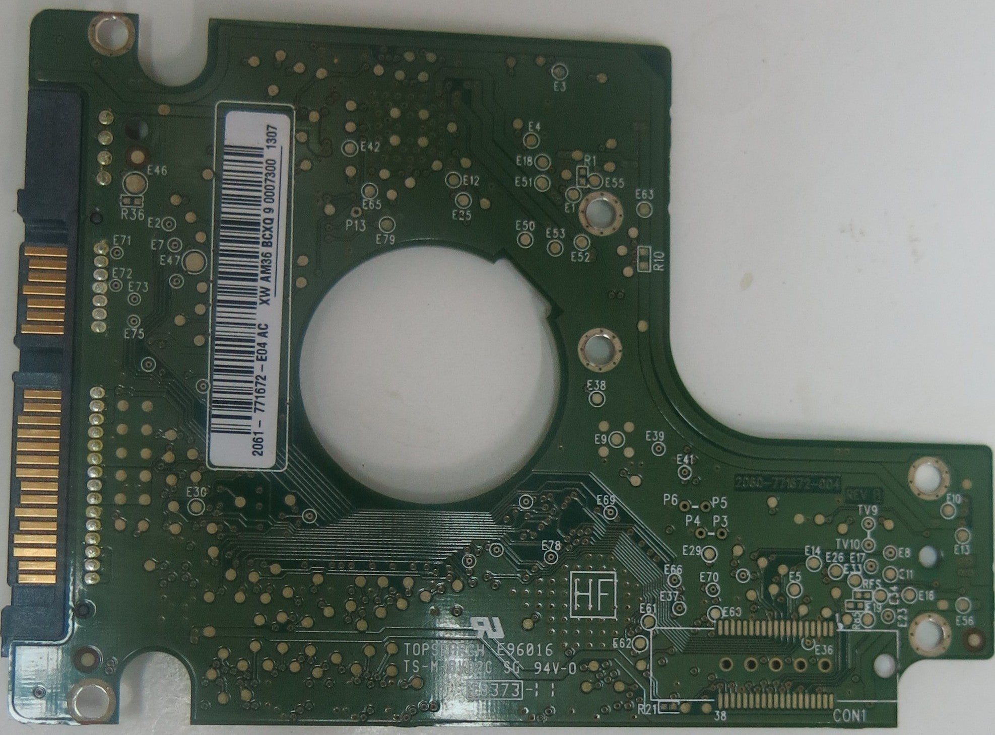 WD5000BUDT-63G8FY0, DCM HBNTJBNB, 2060-771672-004 REV A PCB