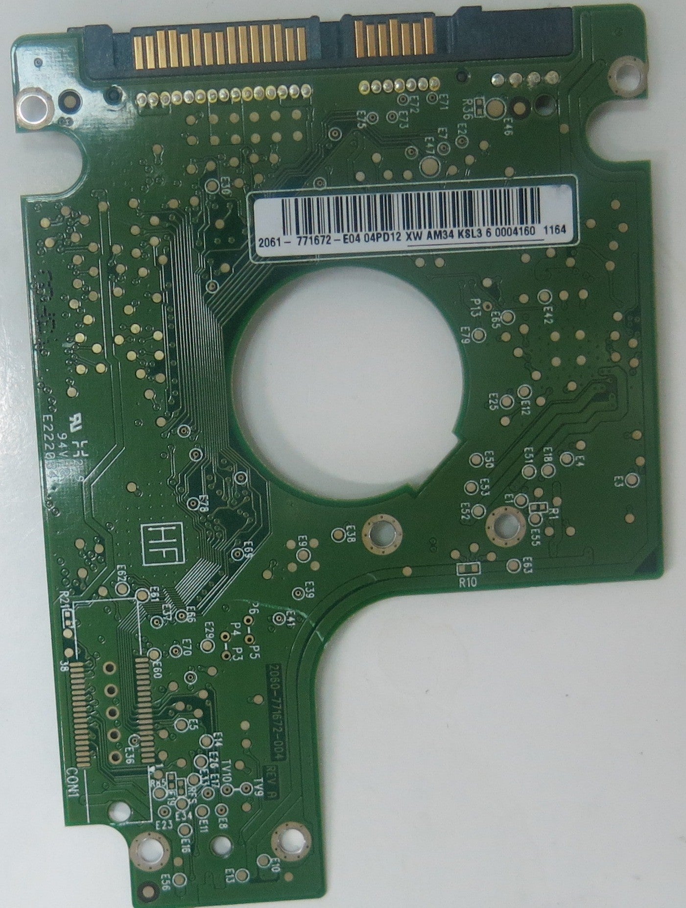 WD5000BUDT-63G8FY0,  DCM  HVNTJAB, 2060-771672-004 REV A PCB