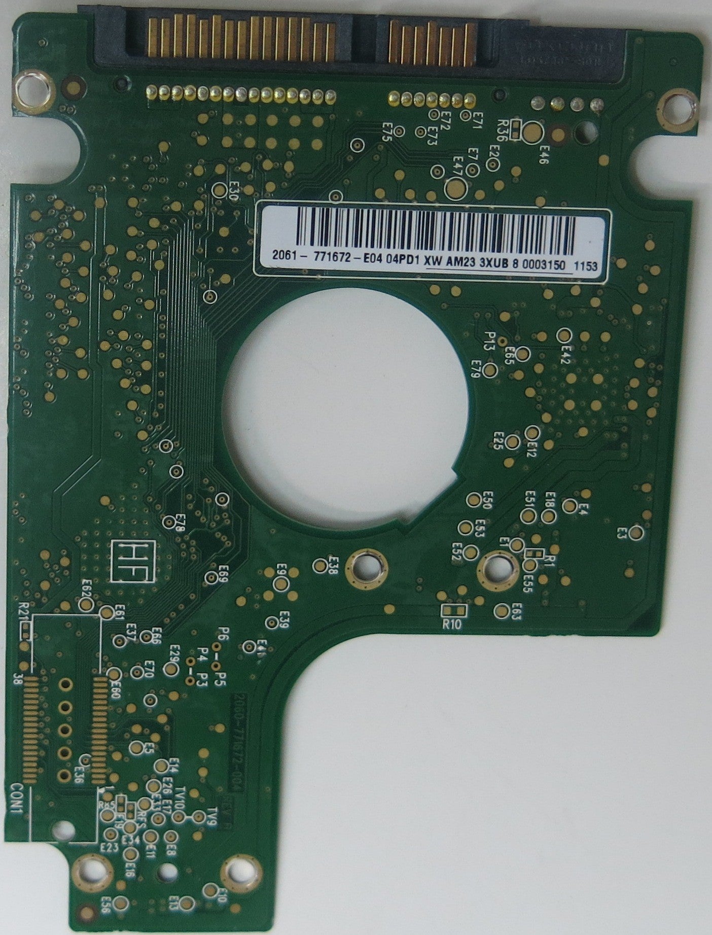 WD5000BUDT-63G8FY0, DCM  HVNTJHB, 2060-771672-004 REV A PCB