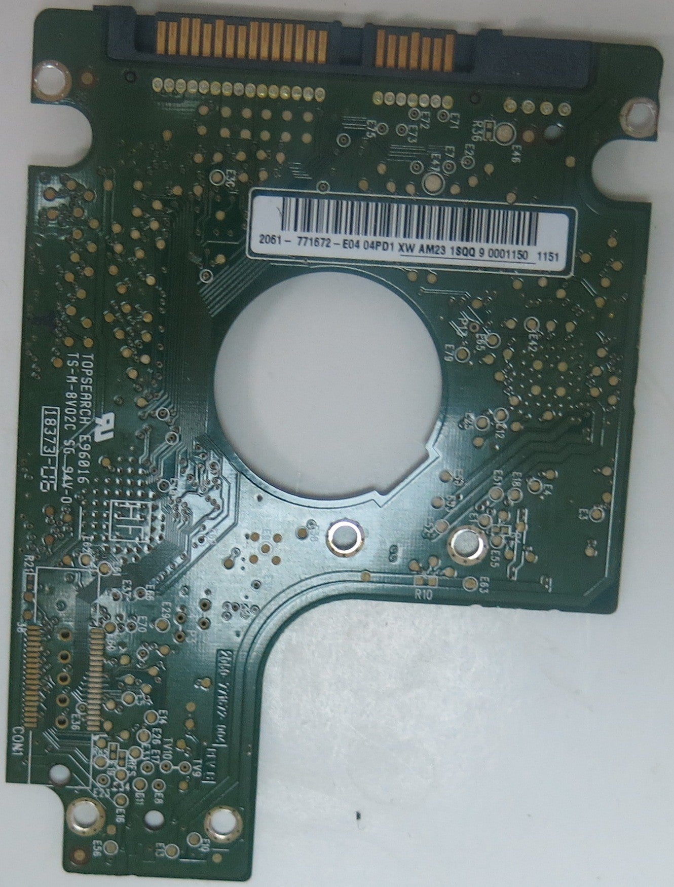 WD5000BUDT-63G8FY0, DCM HVNTJHB, 2060-771672-004 REV A PCB