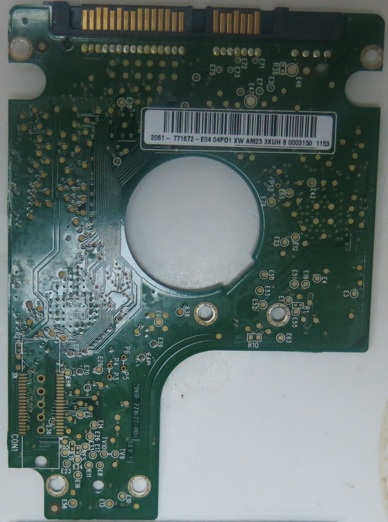 WD5000BUDT-63G8FY0, DCM  HVNTJHB, 2060-771672-004 REV A PCB