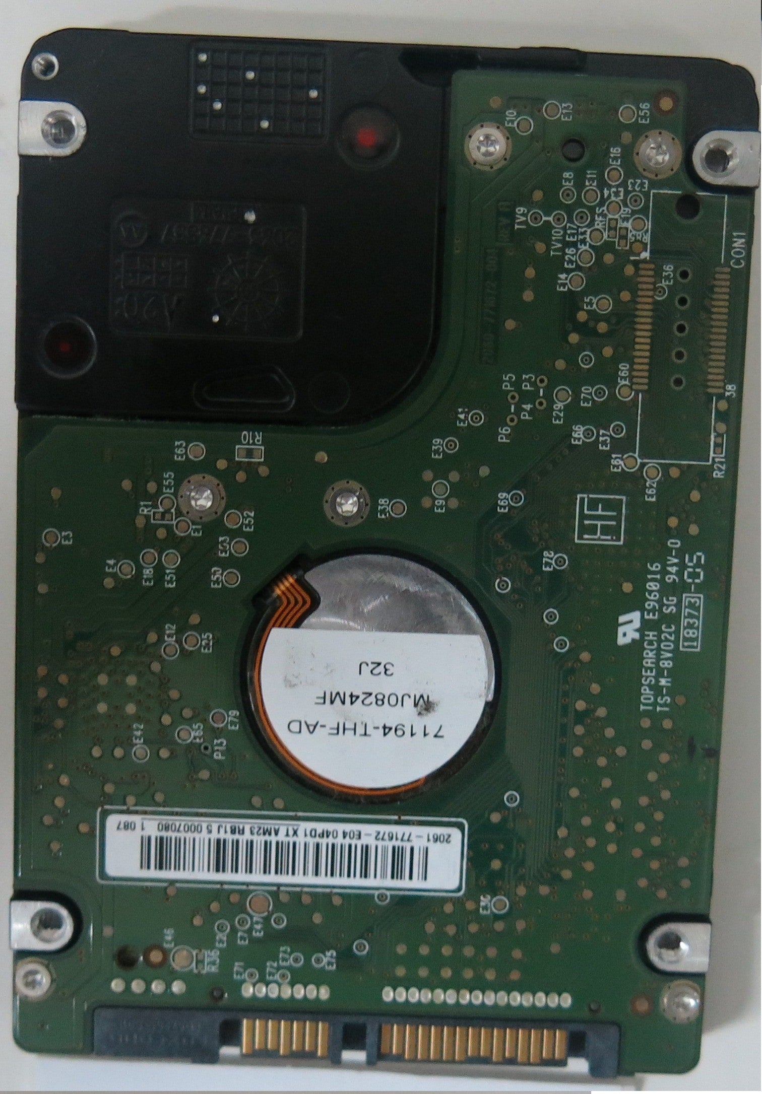 WD5000BUDT-63G8FY0, PCB: 2060-771672-004 REV A, SERIAL NUMBER: WXF1A8059620, FW HBNTJVNB, 500 GB