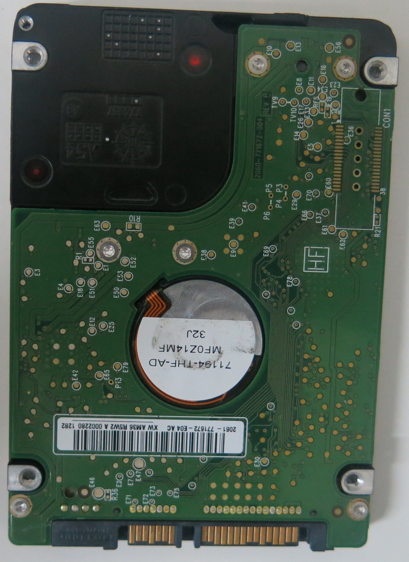 WD5000BUDT-63G8FY0, PCB: 2060-771672-004 REV A, SERIAL NUMBER: WX61AC0L8492, FW HVOTJVB, 500 GB