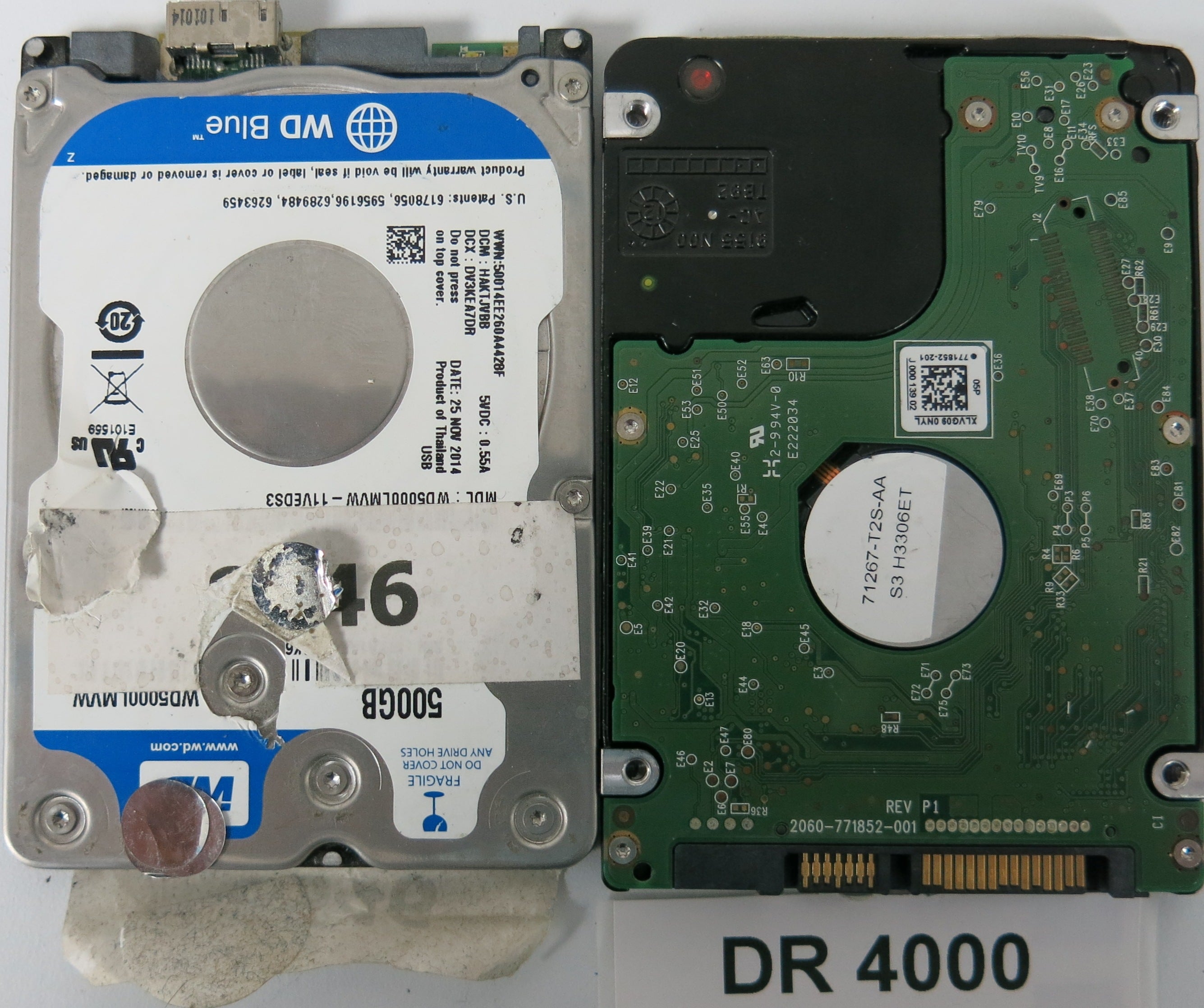WD5000LMVW, DCM: HA0VJAB, 500GB 3.5, PCB 2060-771852-001 REV A