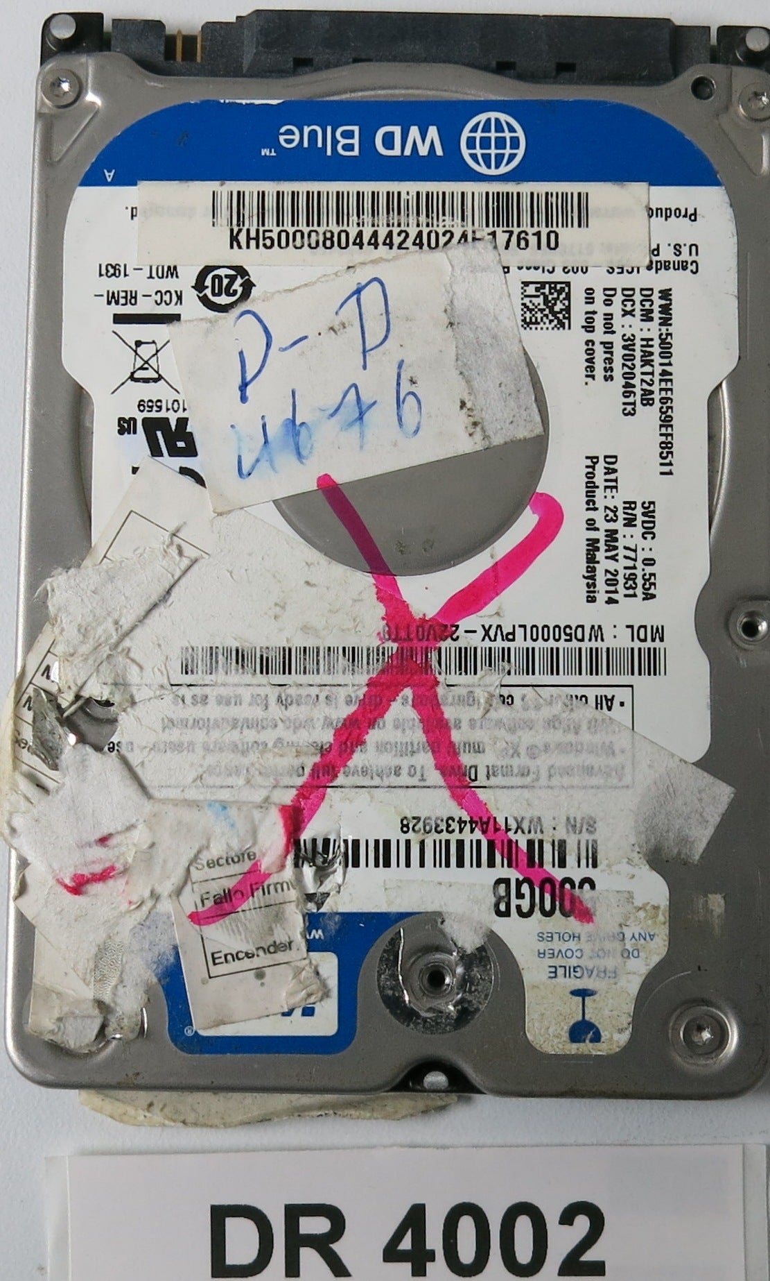 WD5000LPVX-22V0TT0, DCM: HAKT2AB, 500GB 3.5, PCB 2060-771959-000 REV A