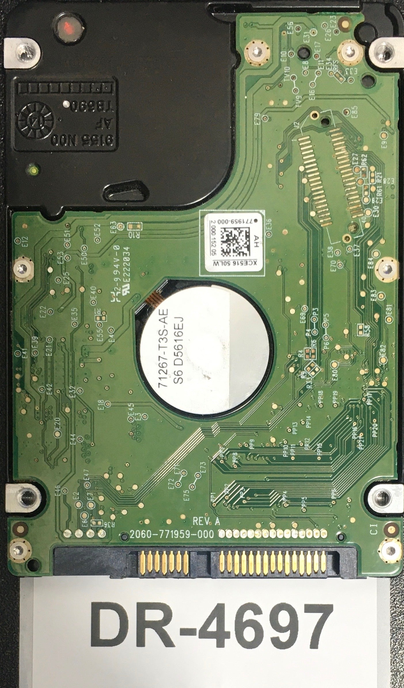 WD5000LPVX-22V0TT0,  Serial: WX11A6562V10,  500GB 2.5,  PCB: 2060-771959-000- REV A,