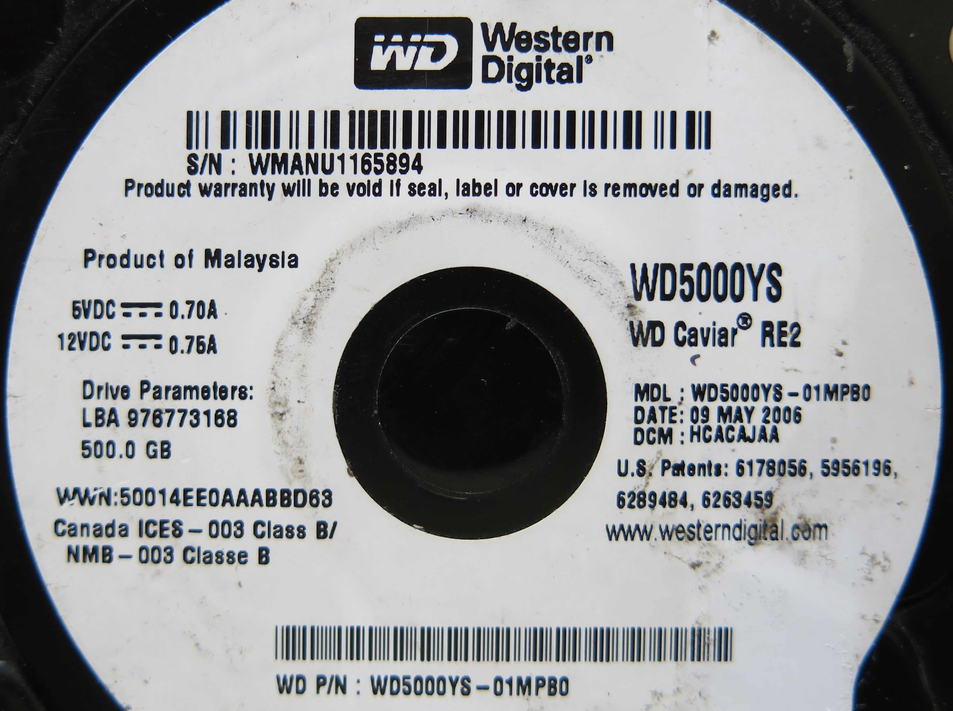 WD5000YS-01MPB0 2060-701383-001 REV A PCB