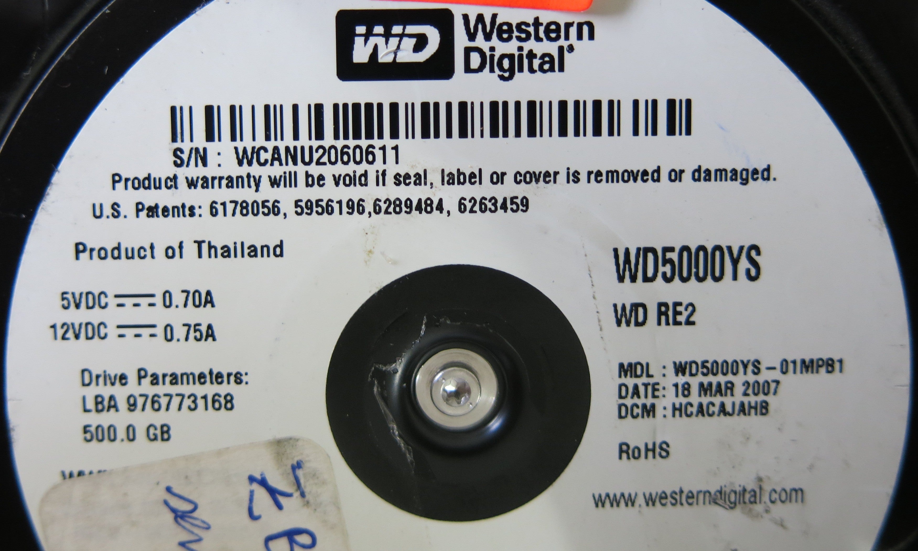 WD5000YS-01MPB1 2060-701383-001 REV A PCB