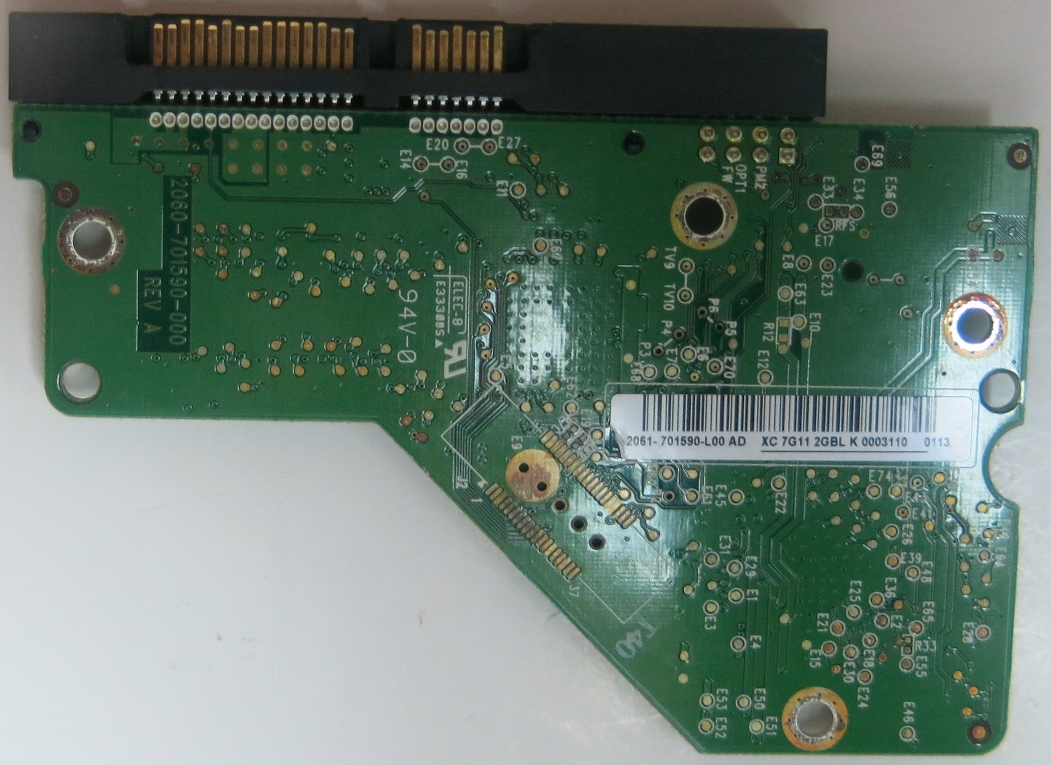WD6400AAKS-22A7B2, PN , DCM  DHNCNT2MHB, 2060-701590-000 REV A PCB