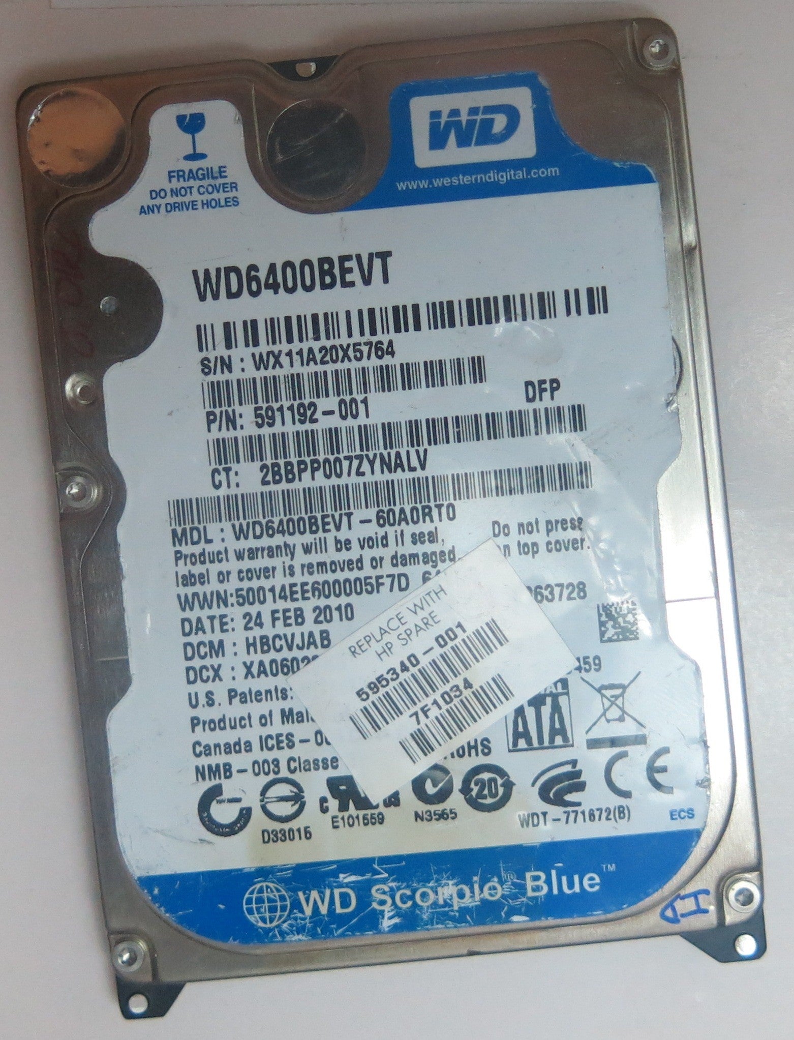 WD6400BEVT-60A0RT0 DCM, 2060-771672-004 REV A PCB
