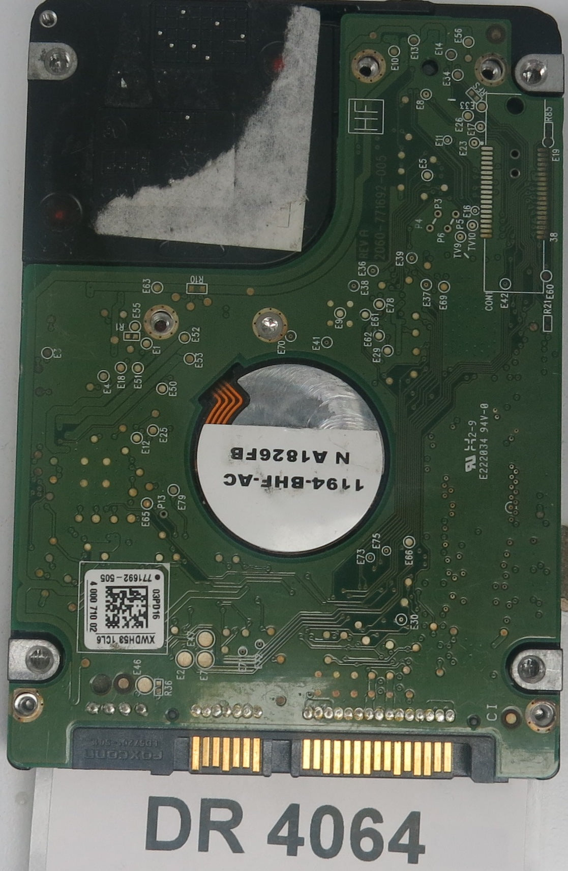 WD6400BPVT-00HXZT1,  DCM: EHCTJCB,  Serial Number: WX81E71UKC42,  640GB 3.5,  PCB 2060-771692-005 REV A