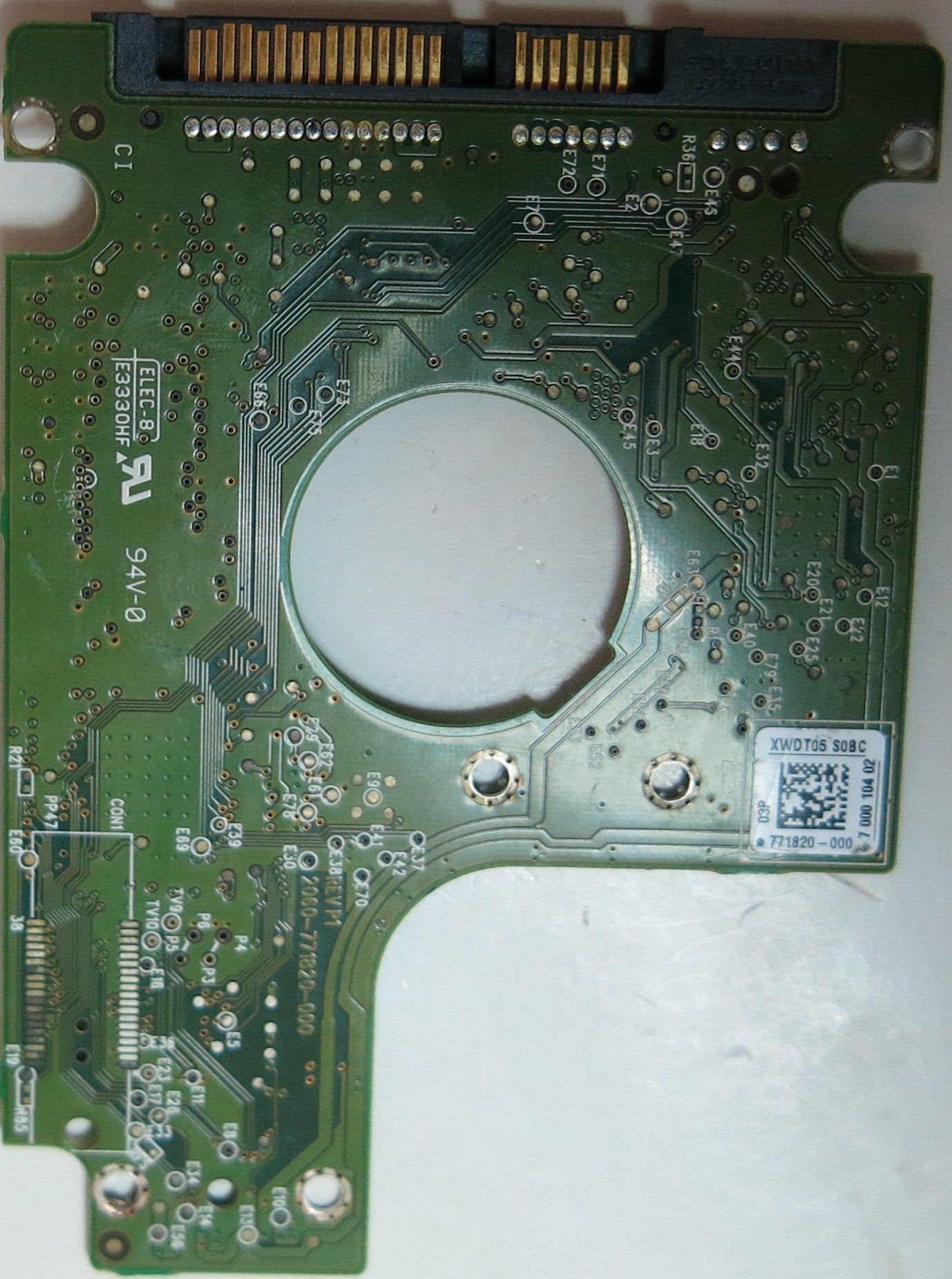 WD6400BPVT-75HXZT3, DCM HBCTJVB, 2060-771820-000 REV A PCB