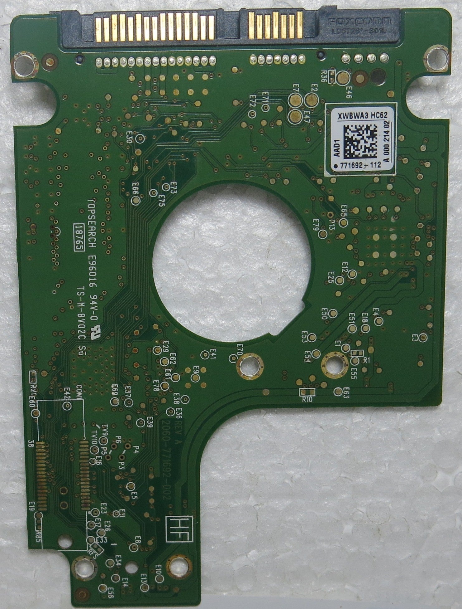 WD7500BPVT-35HXZT1 DCM HBCTJBB 2060-771692 002 REV A PCB