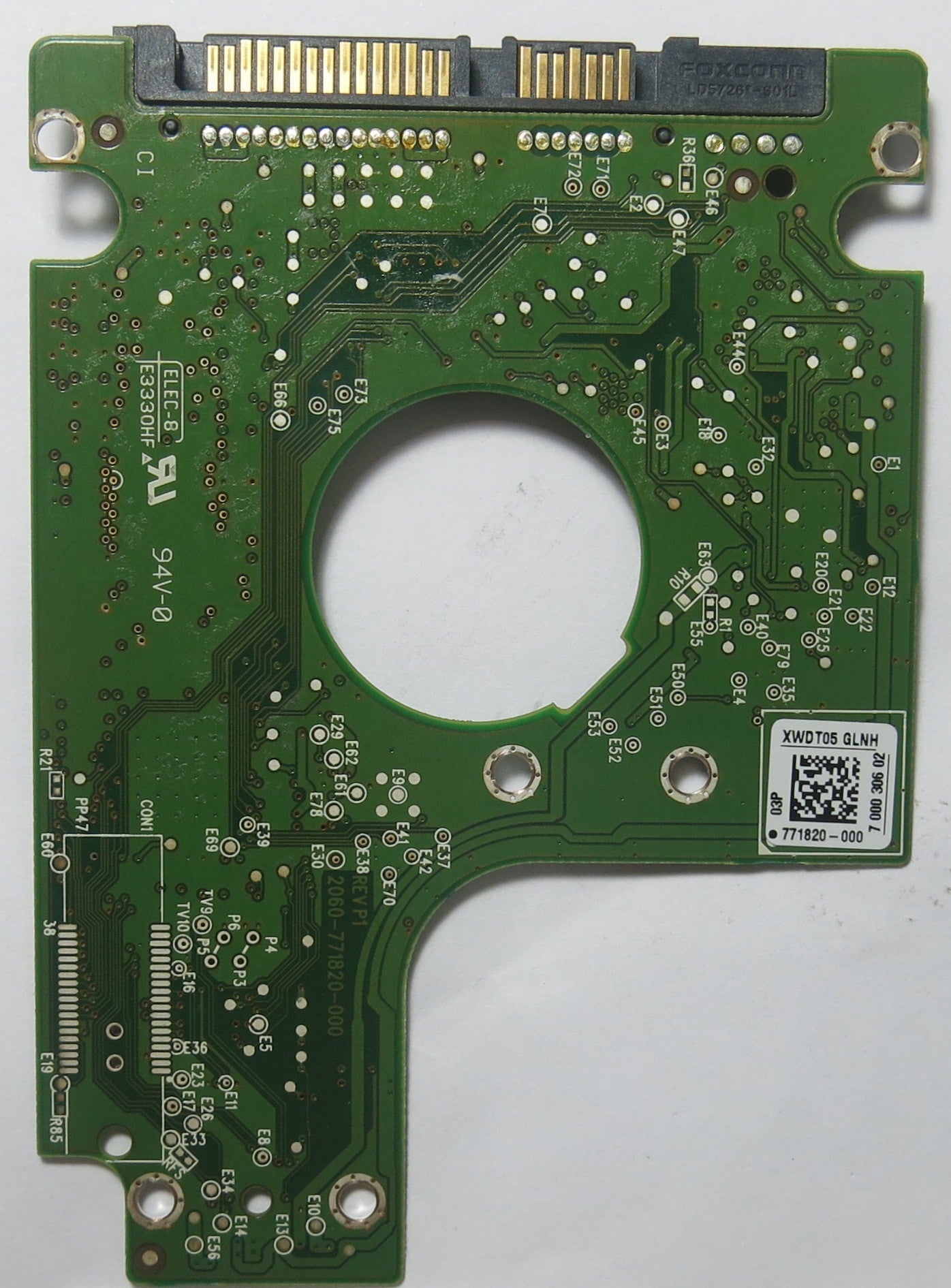 WD7500BPVT-60HXZT3 DCM HHCT2AB 2060-771820-000 REV P1 PCB