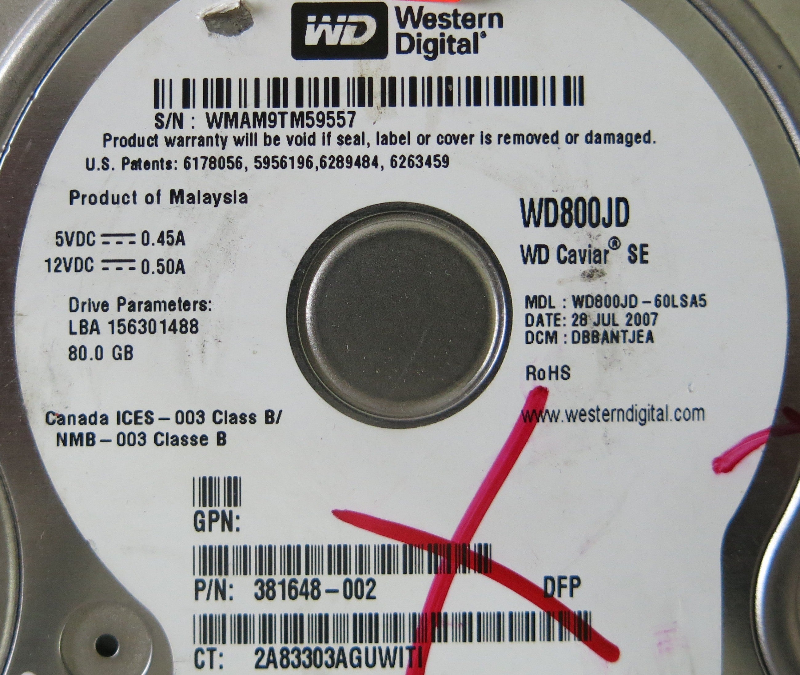 WD800JD-60LSA5 2060-701335-005 REV A PCB