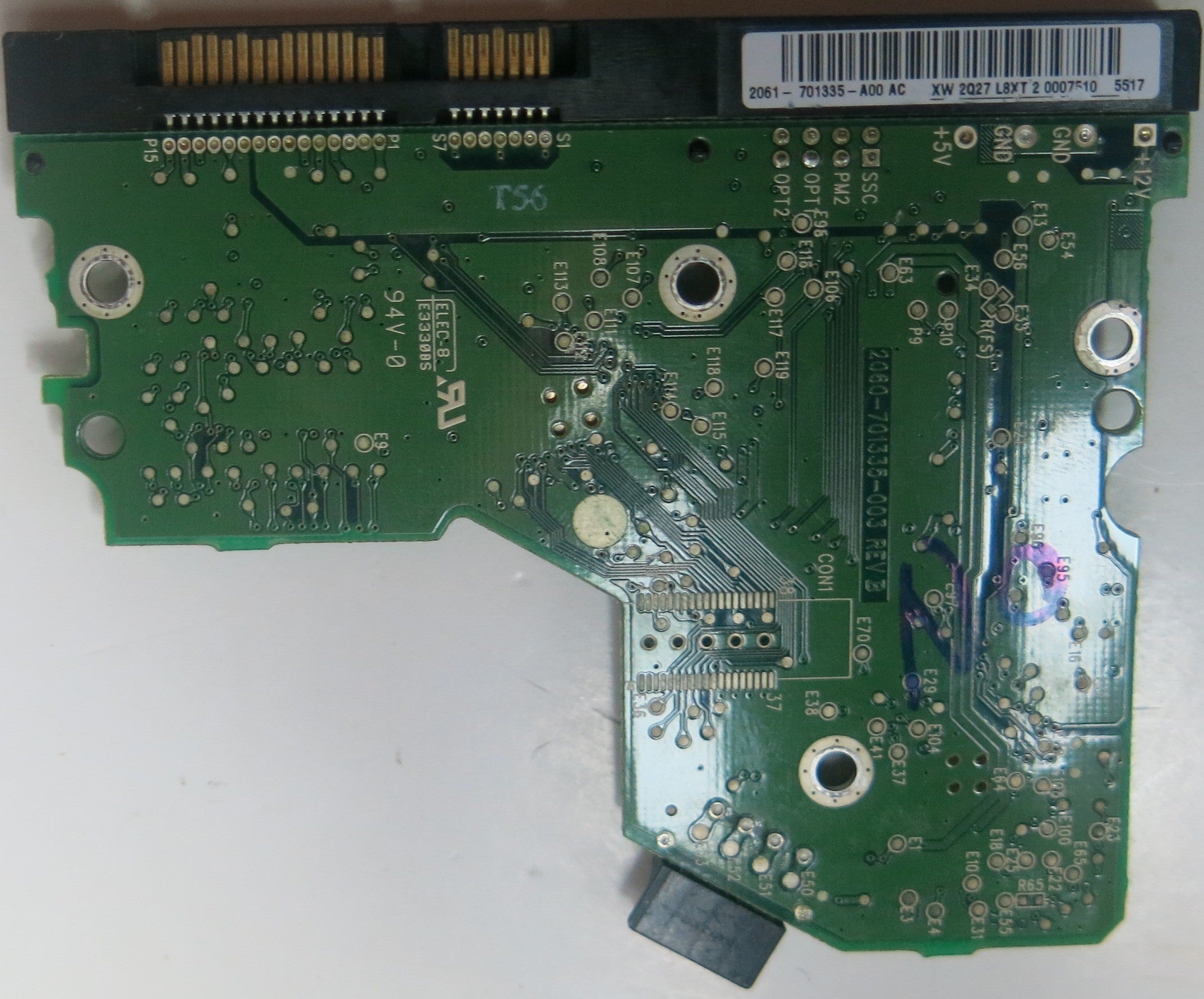 WD800JD-75LSA0, DCM HSBHCTJCH, 2060-701335-003 REV B PCB