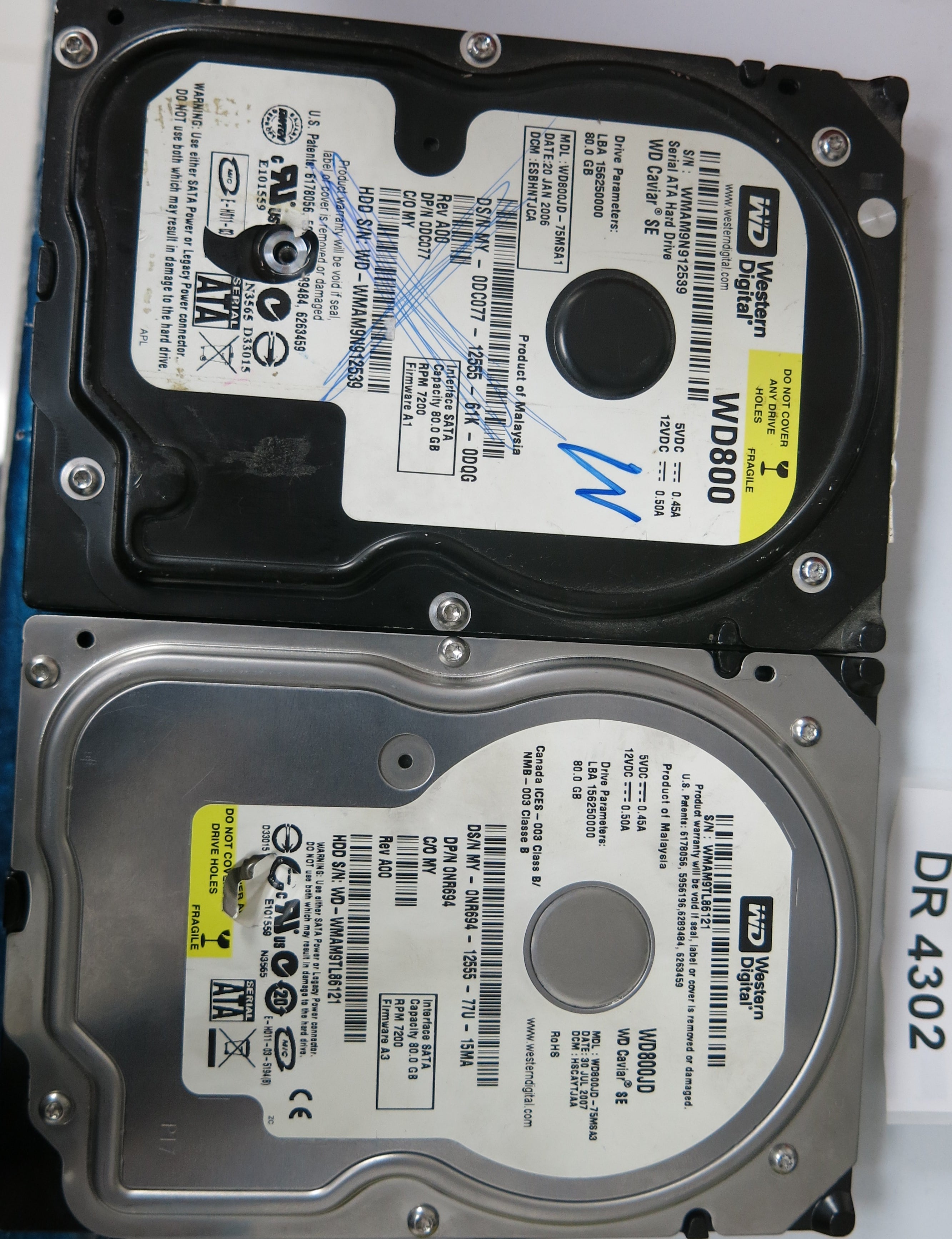 WD800JD-75MSA3,  DCM: HSCAYTJAA,  Serial: WMAM9TL86121,  80GB 3.5