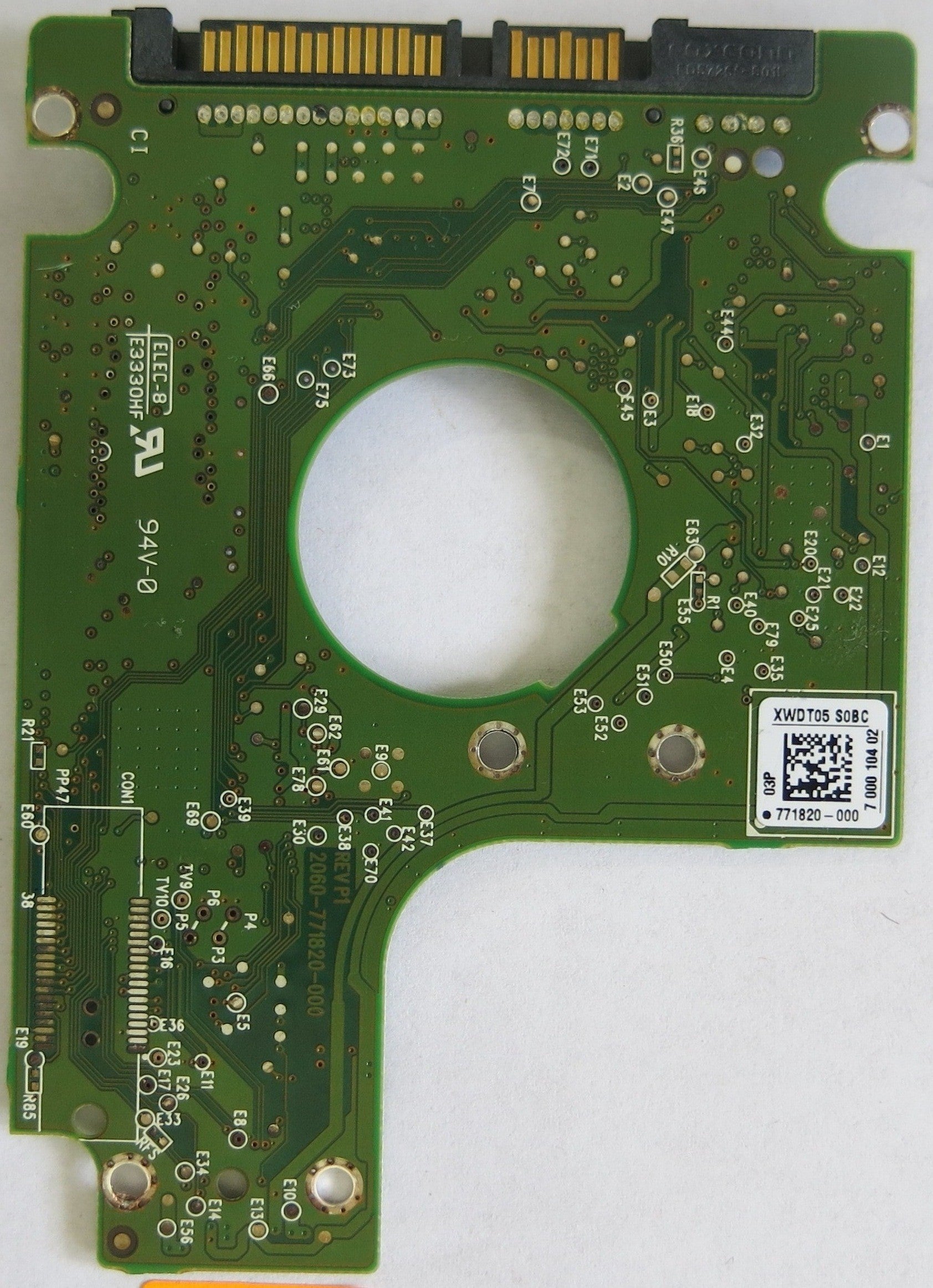 WESTER DIGITAL WD6400BPVT-75HXZT3 DCM HBCTJVB PCB 2060-771820-000 REV A