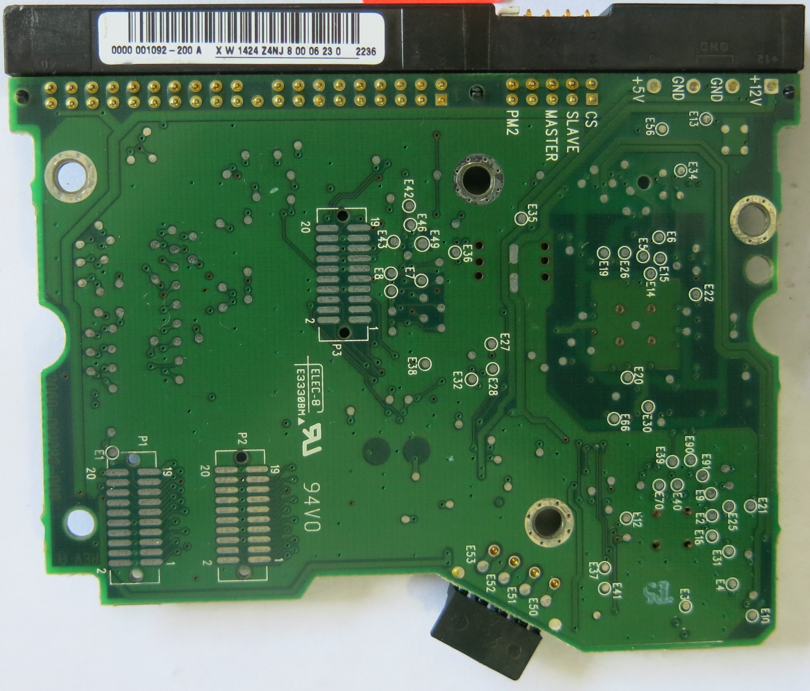 WESTER NDIGITAL WD400BB-75CL0 2060-001092-007 REV A PCB
