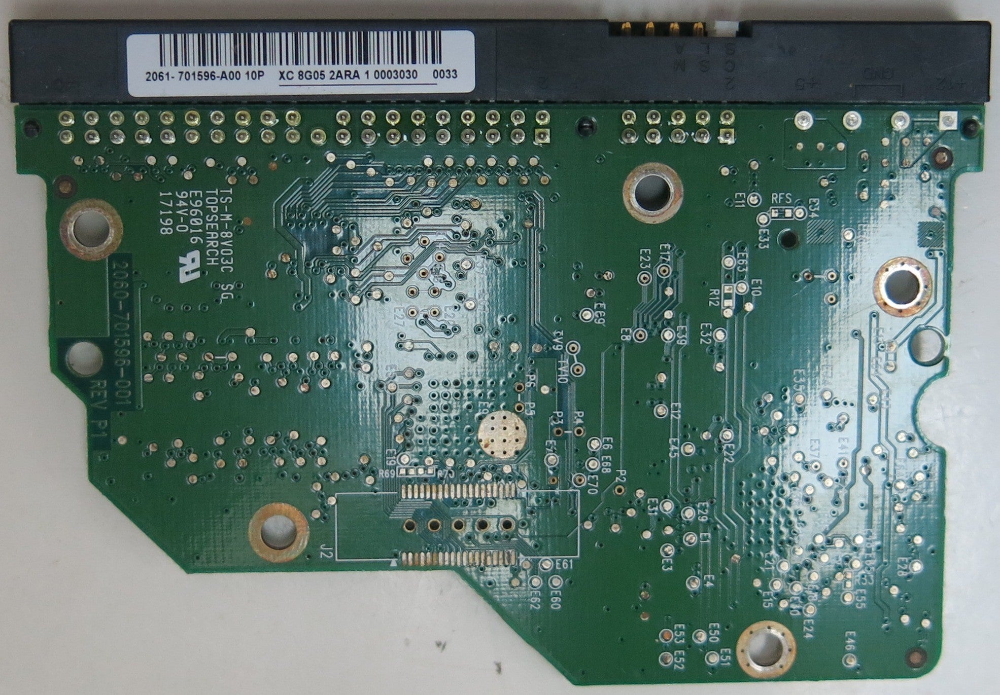 WESTERN DIGITAL, 2060-1596-001 REV P1 PCB