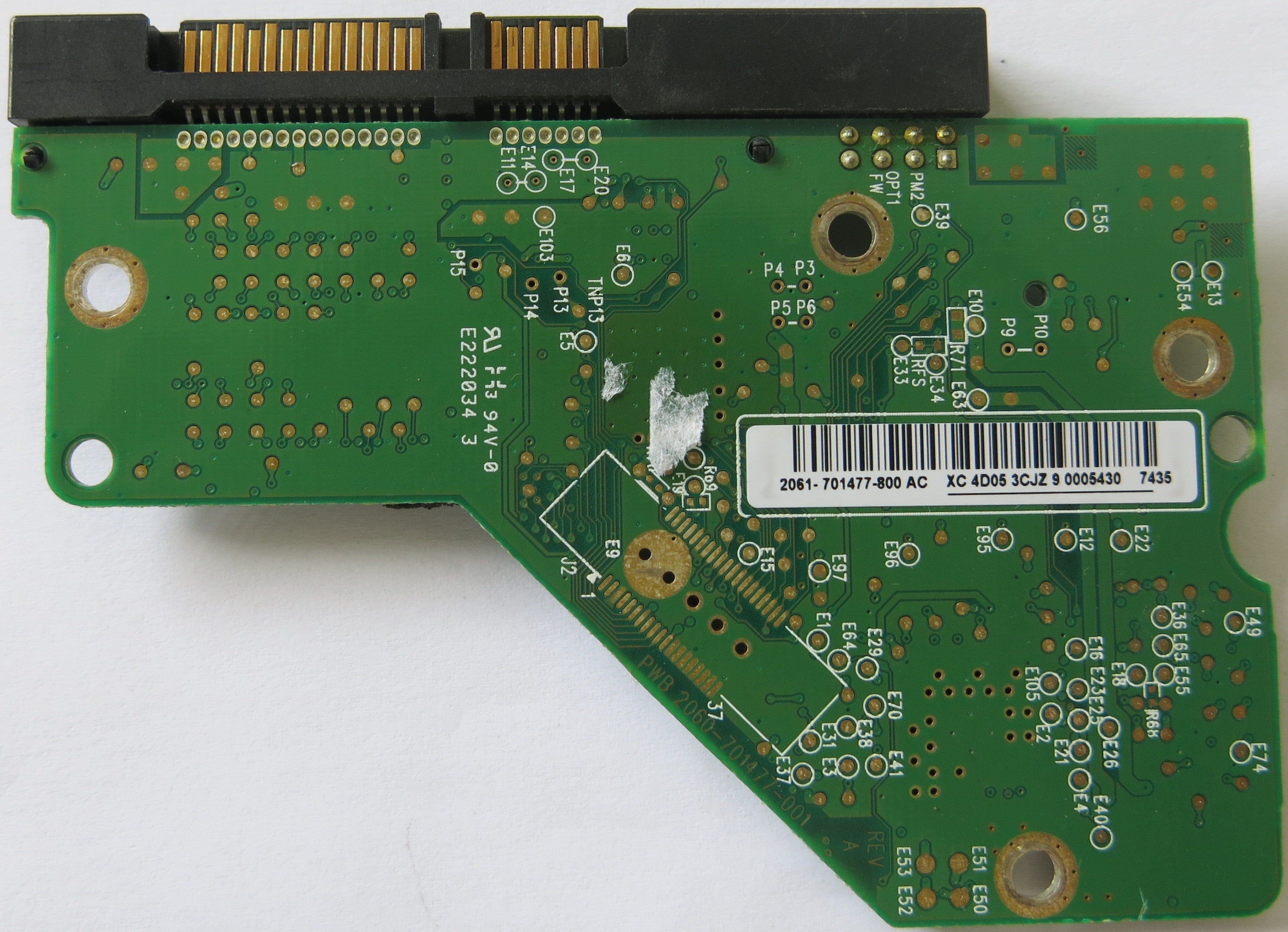 WESTERN DIGITAL 2060-701477-001 REV A PCB