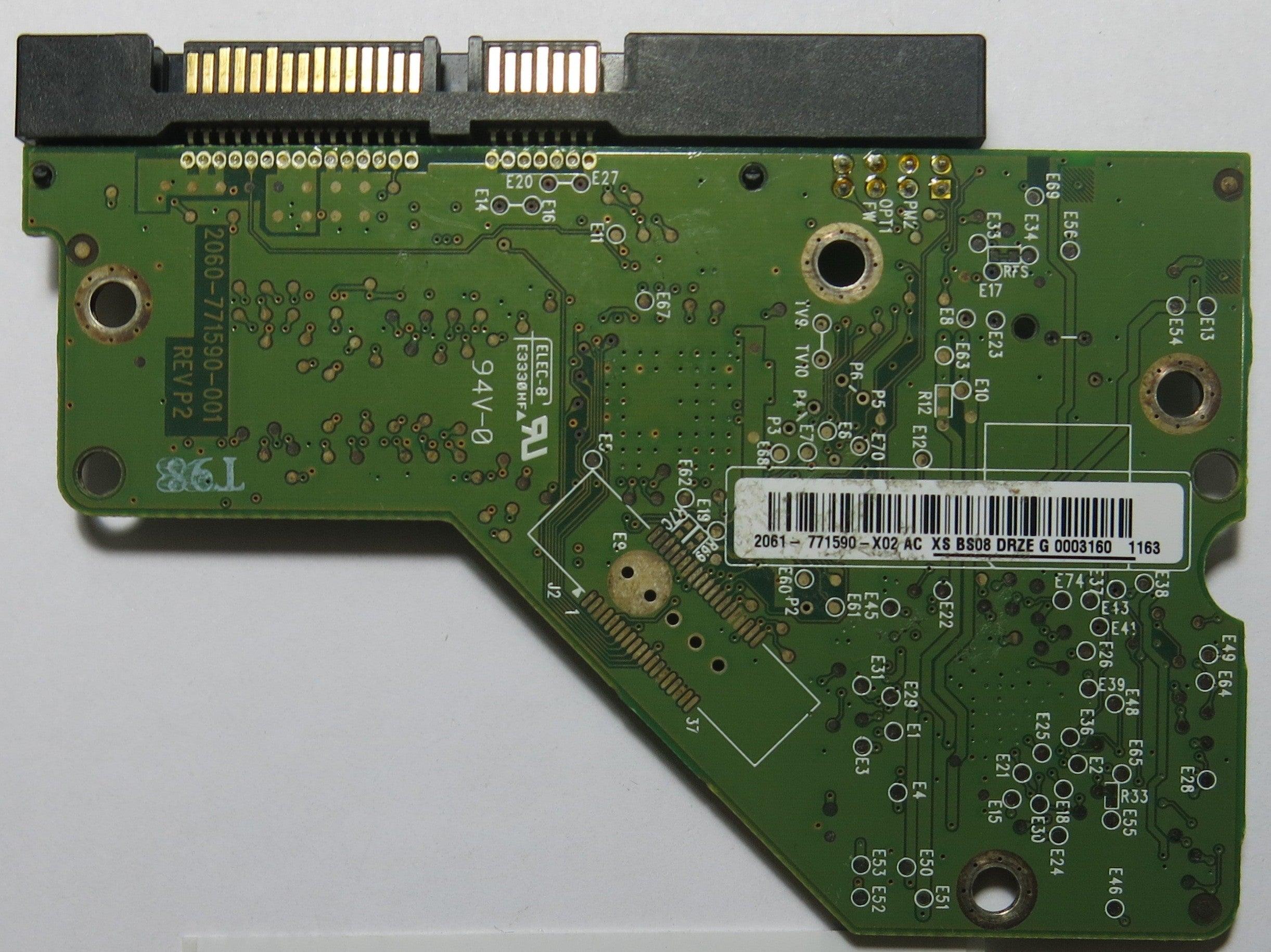 WESTERN DIGITAL 2060-771590-001 REV P2 PCB