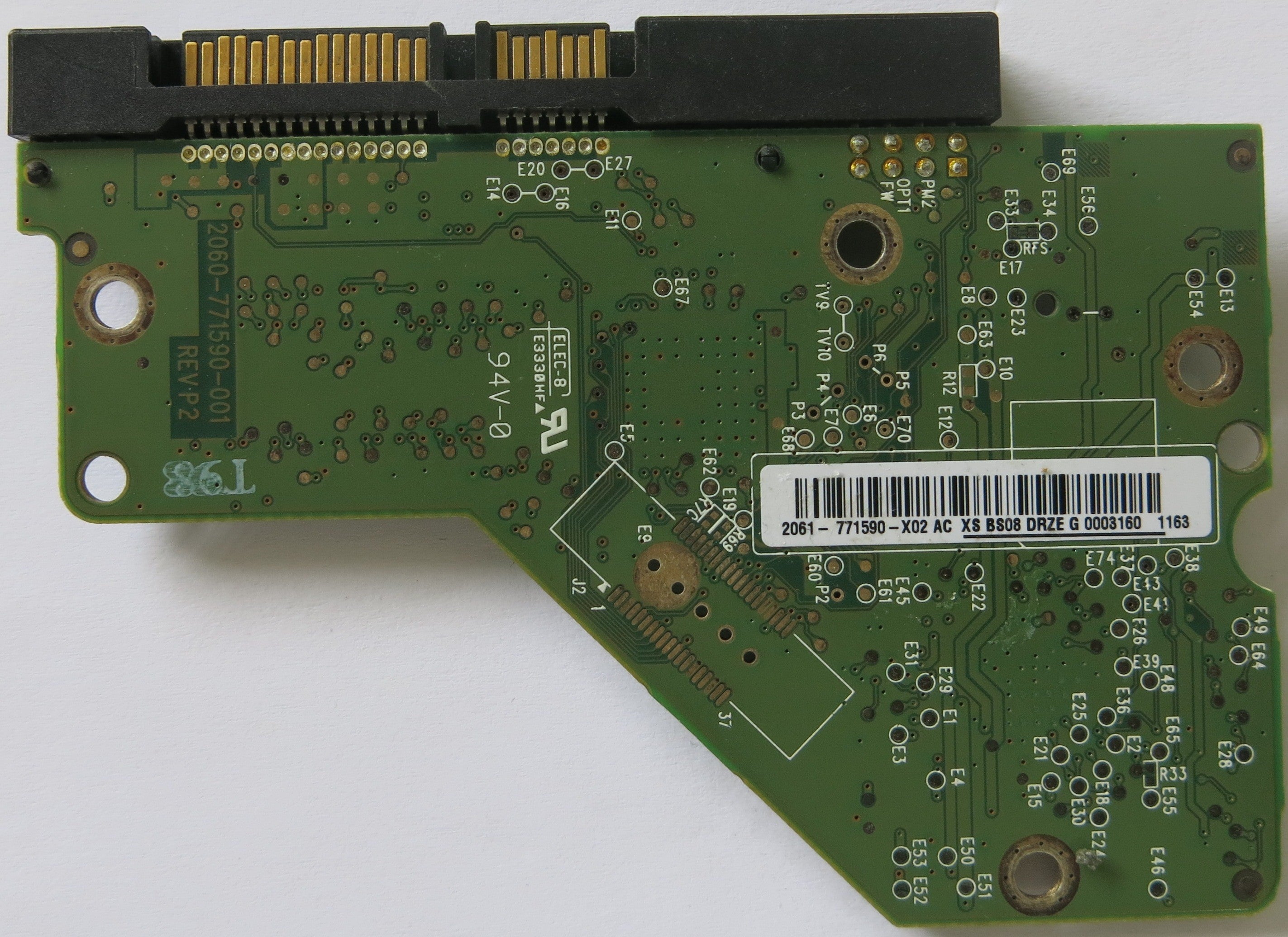 WESTERN DIGITAL 2060-771590-001 REV P2 PCB