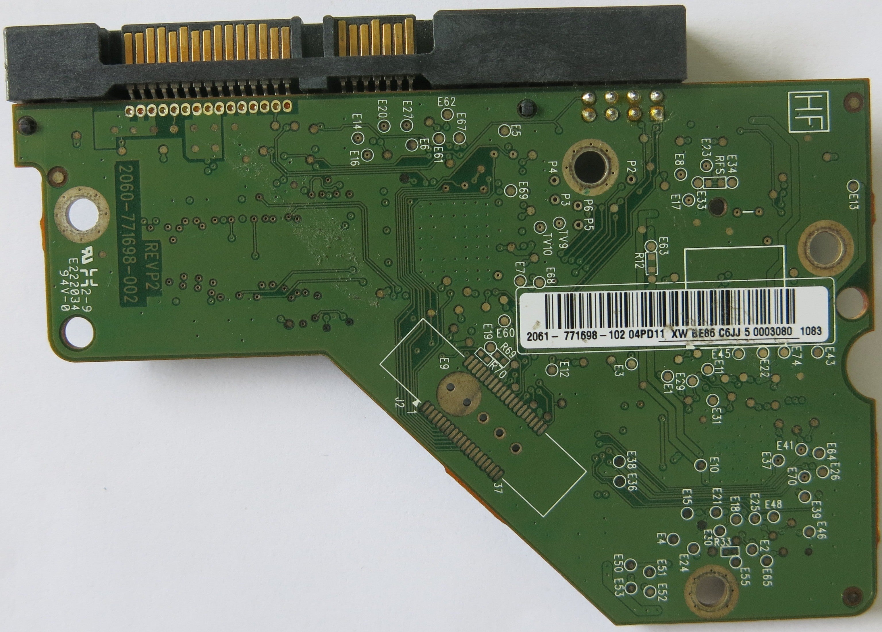 WESTERN DIGITAL 2060-771698-002 REV P2 PCB