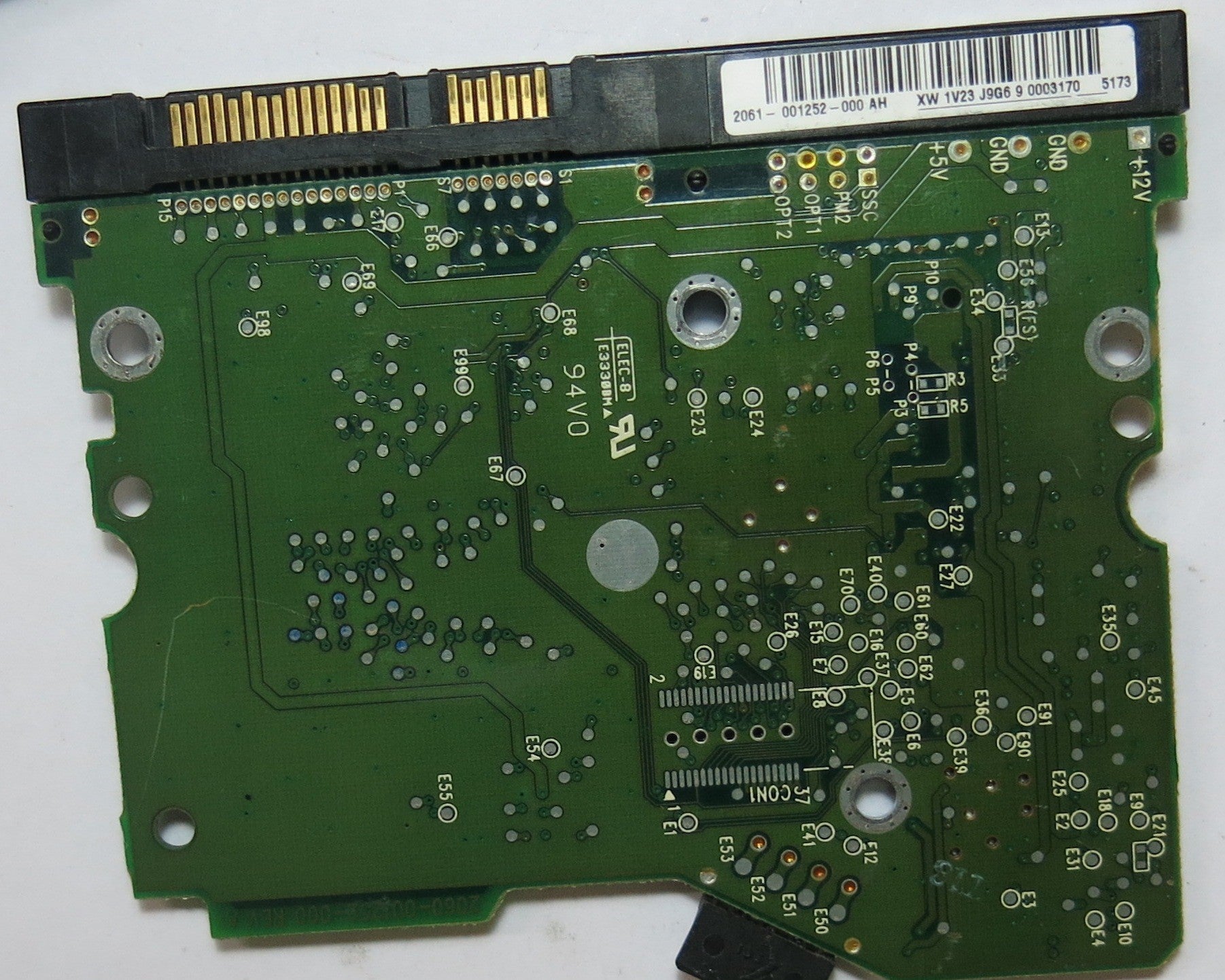 WESTERN DIGITAL WD'WMAJ96108836, DCM 2060-001252-000 REV A,  PCB